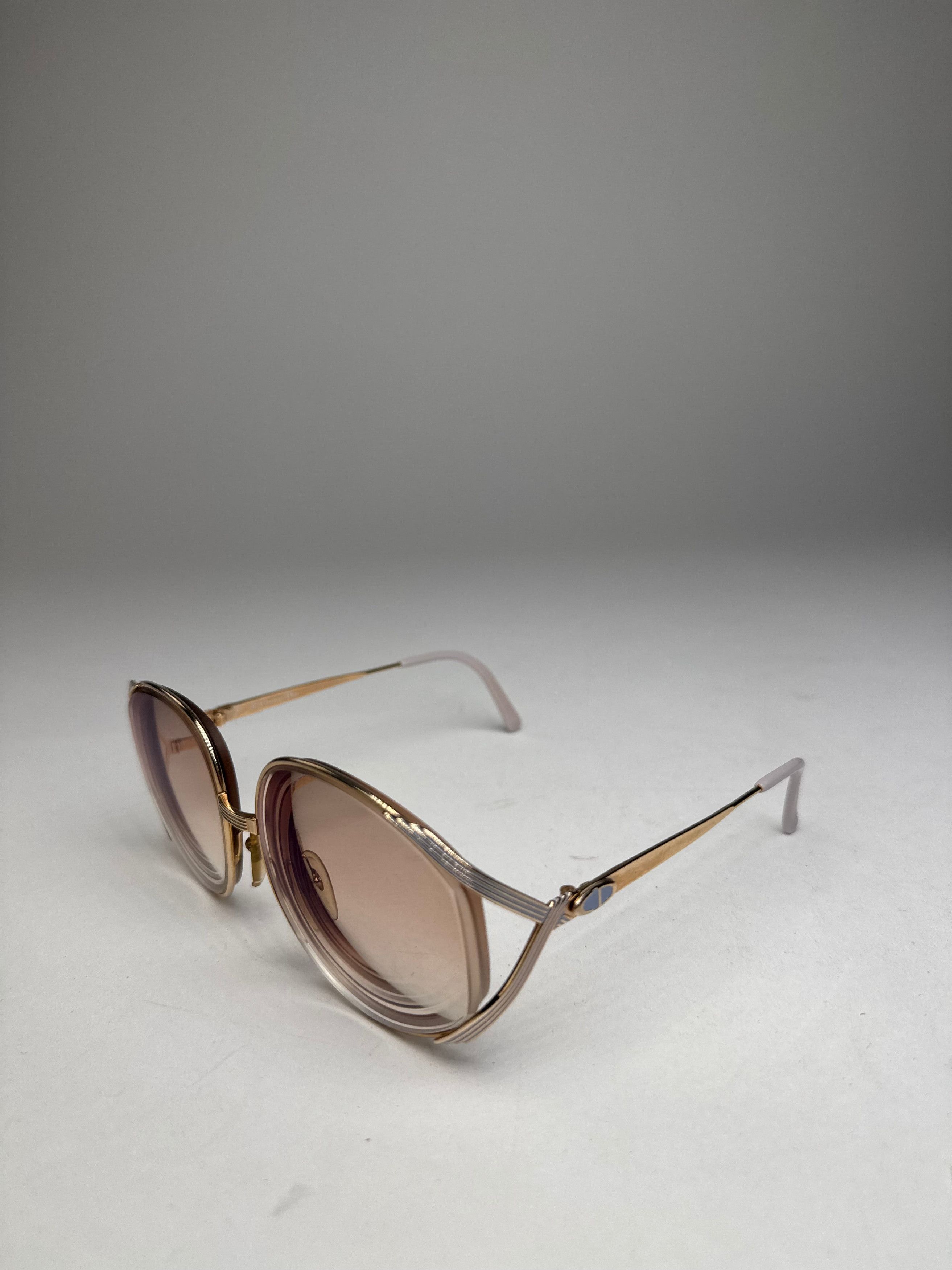 Dior Vintage Sunglasses Gold Silver Purple Size ONE SIZE - 4 Thumbnail