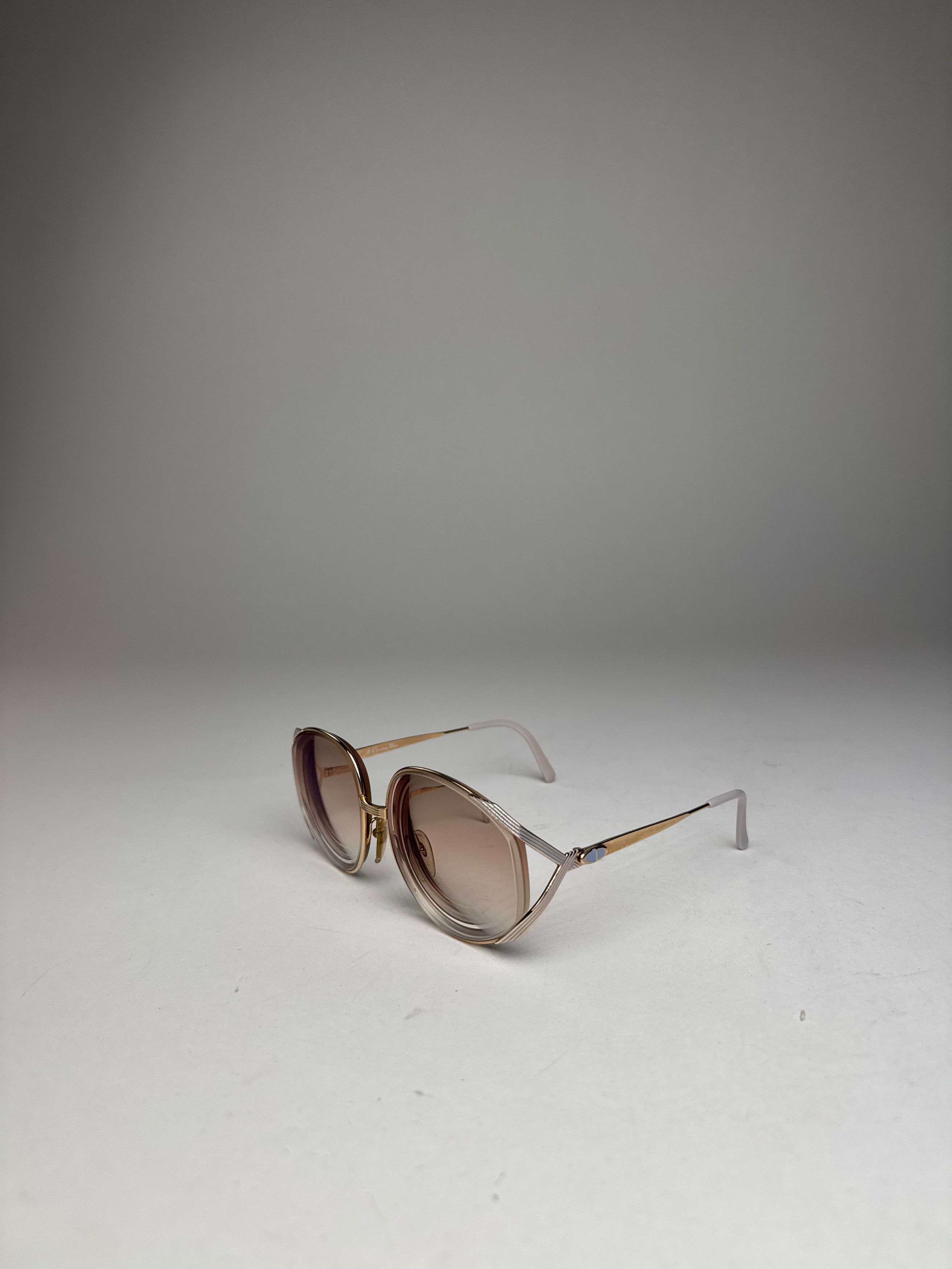 Dior Vintage Sunglasses Gold Silver Purple Size ONE SIZE - 12 Thumbnail