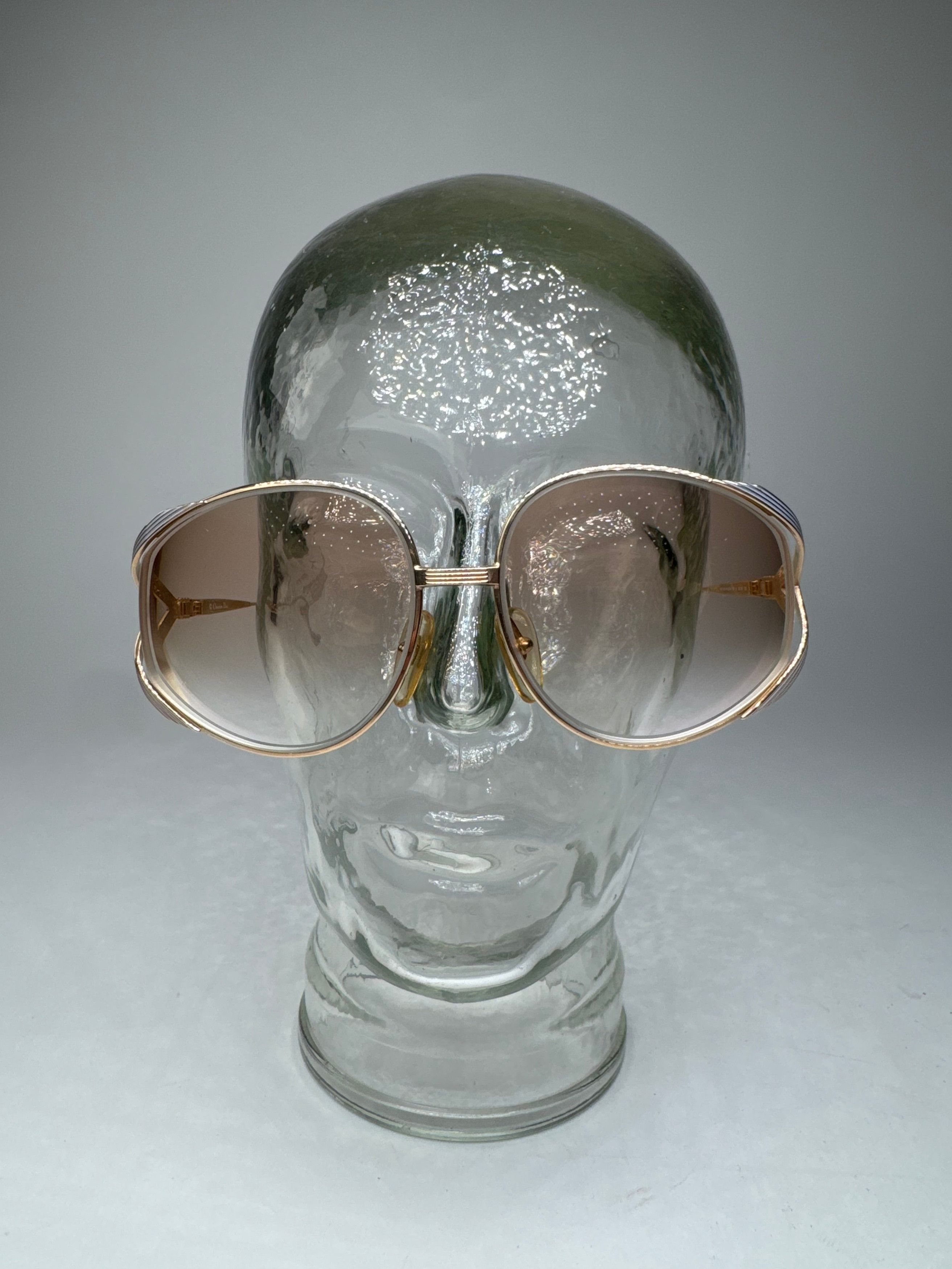 Dior Vintage Sunglasses Gold Silver Purple Size ONE SIZE - 3 Thumbnail