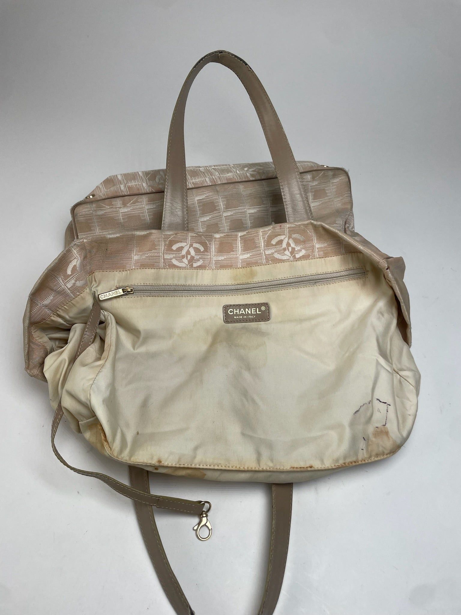 Chanel Vintage Tote Bag Beige Size ONE SIZE - 4 Thumbnail