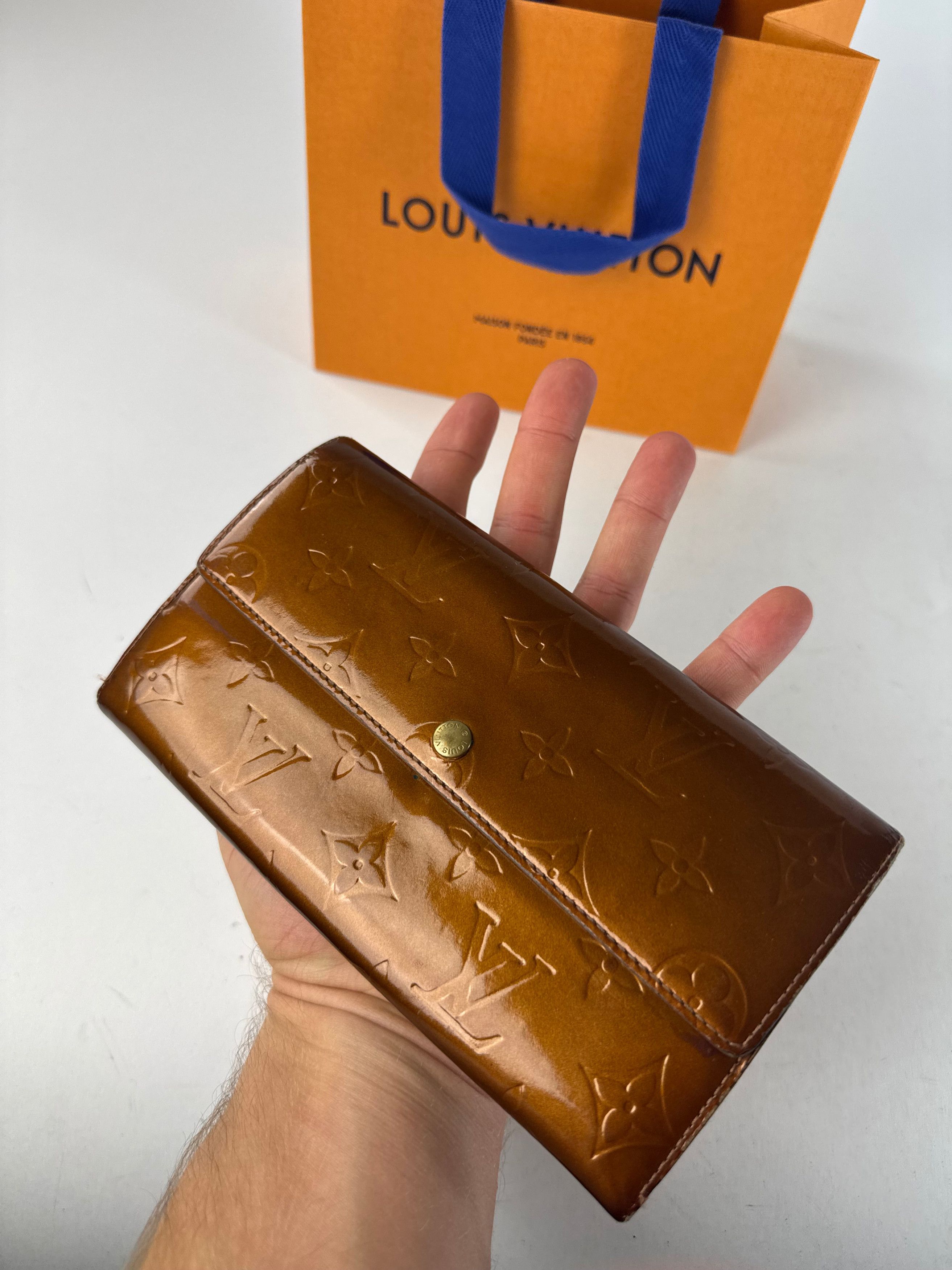 Louis Vuitton Vintage Vernis Leather Wallet Brown Size ONE SIZE - 3 Thumbnail