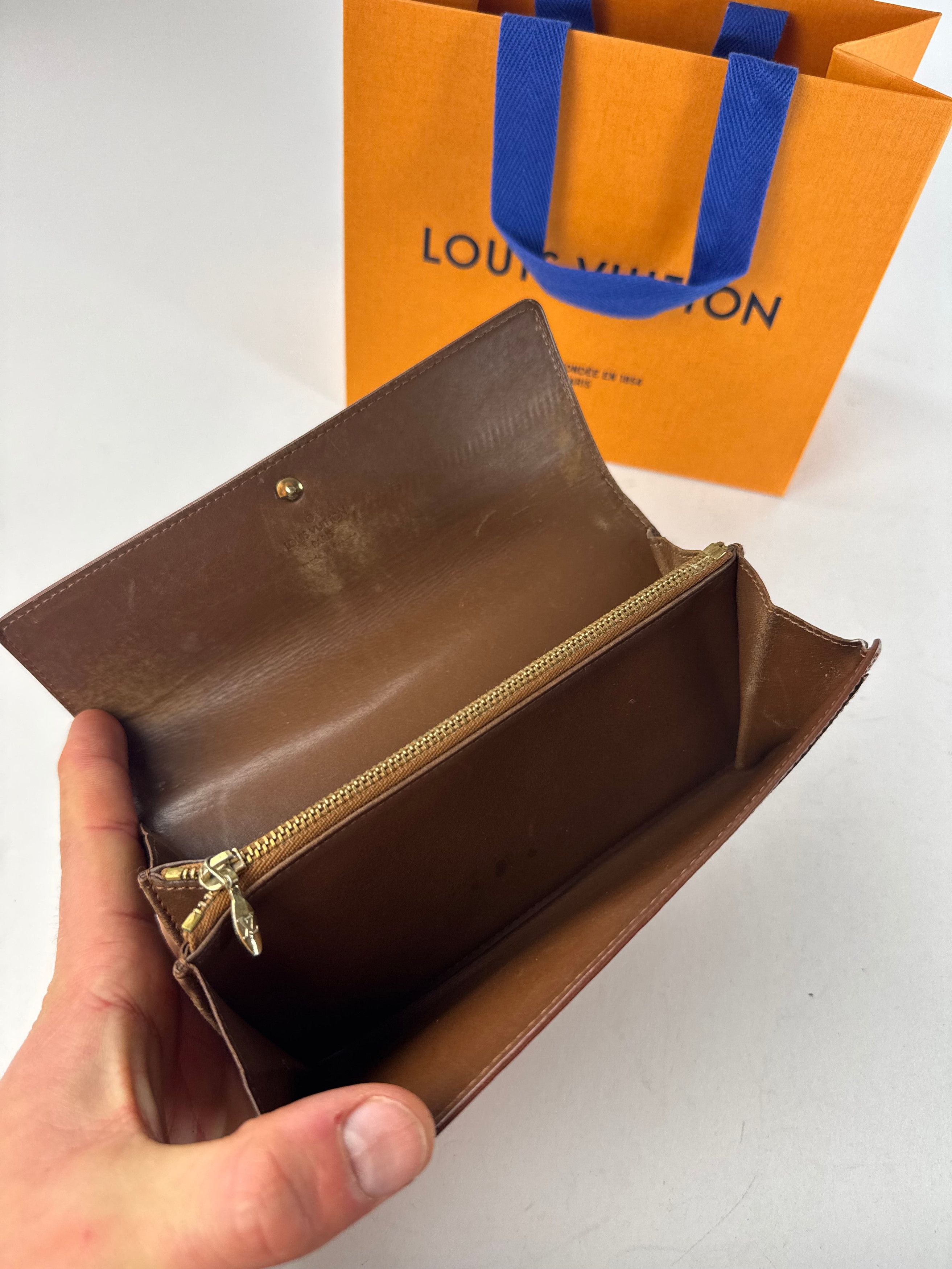 Louis Vuitton Vintage Vernis Leather Wallet Brown Size ONE SIZE - 10 Thumbnail