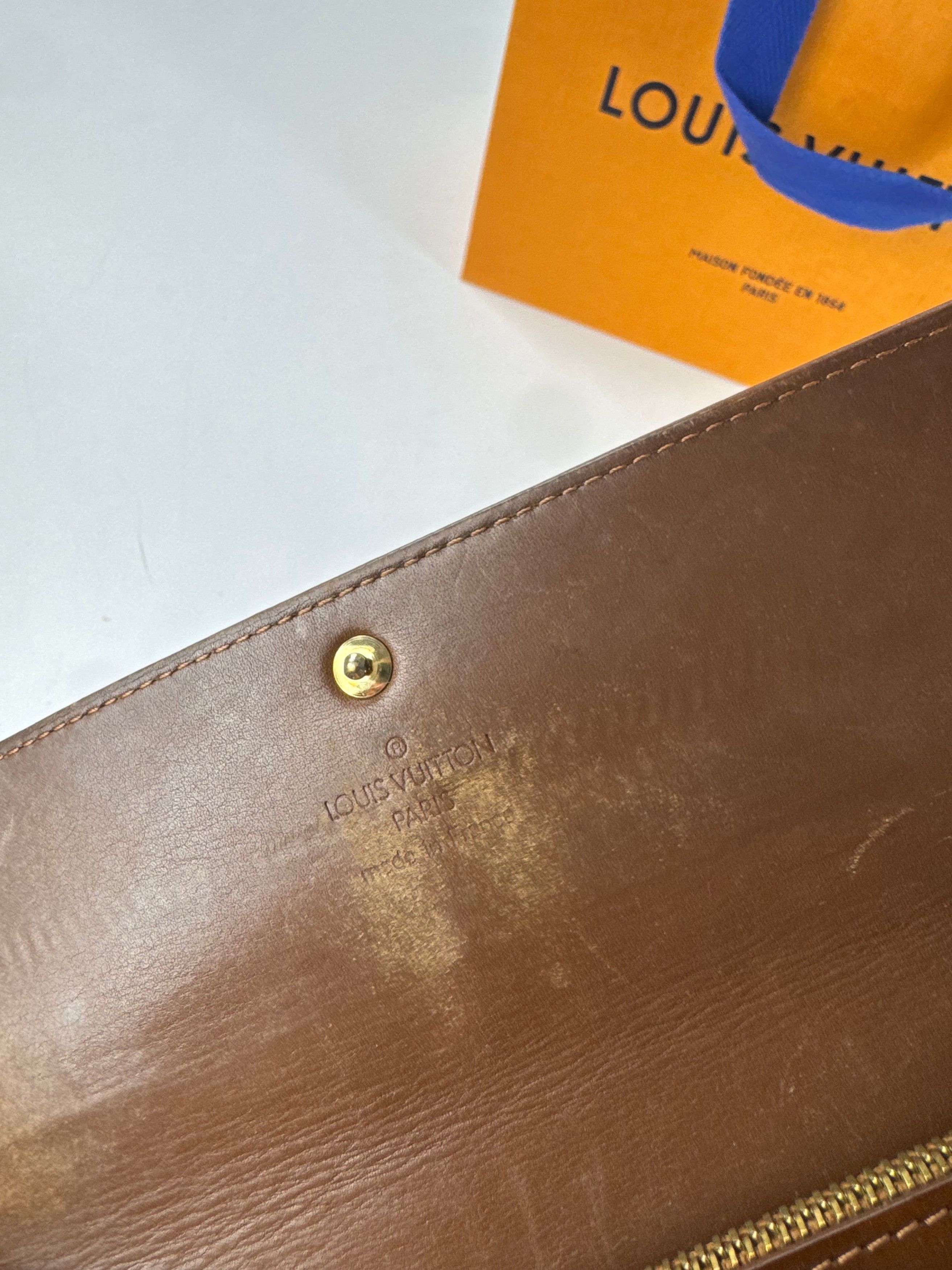 Louis Vuitton Vintage Vernis Leather Wallet Brown Size ONE SIZE - 9 Thumbnail