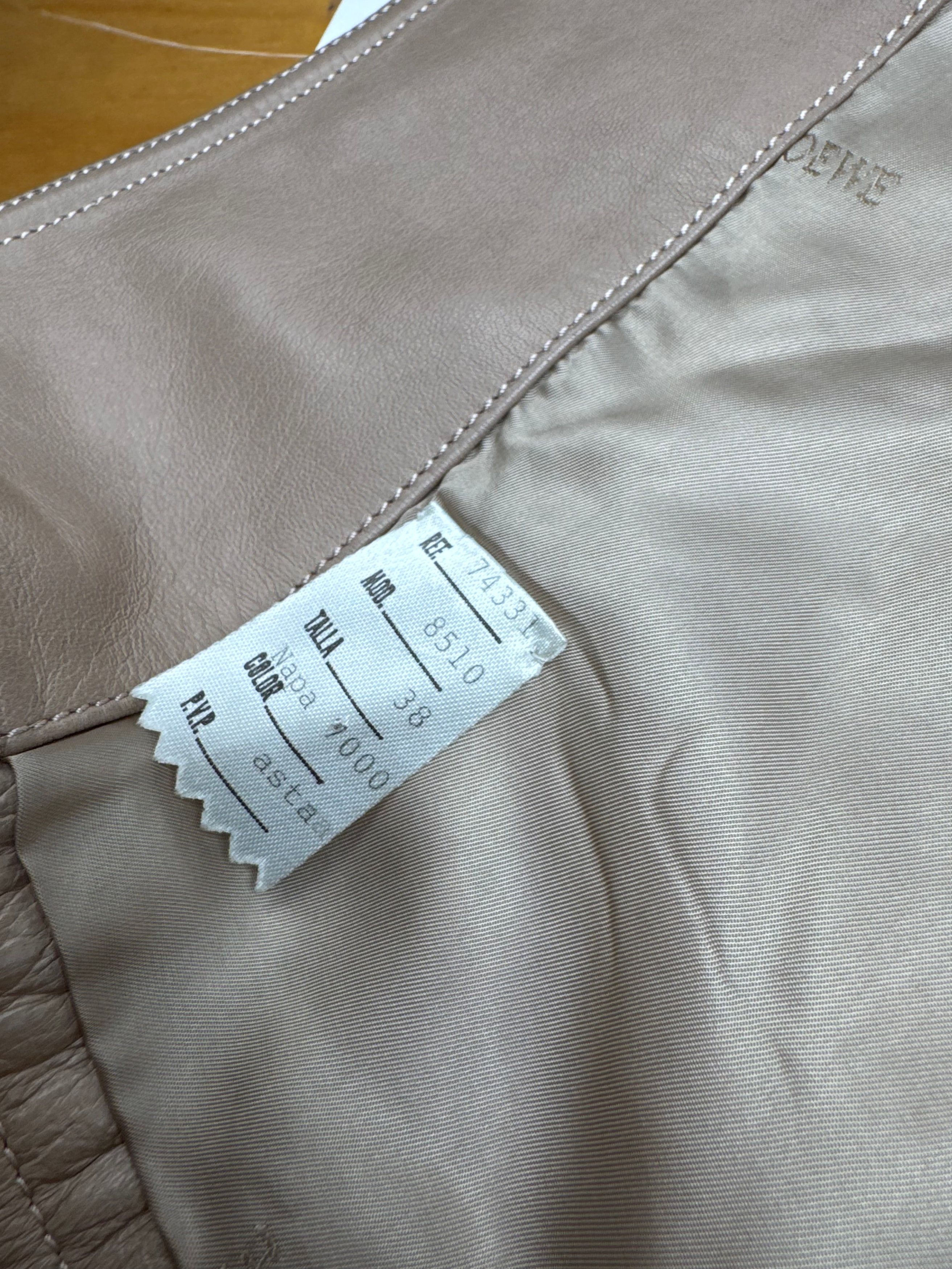 Loewe Vintage Madrid Leather Fur Coat 38/M Beige Brown Size S / US 4 / IT 40 - 7 Thumbnail