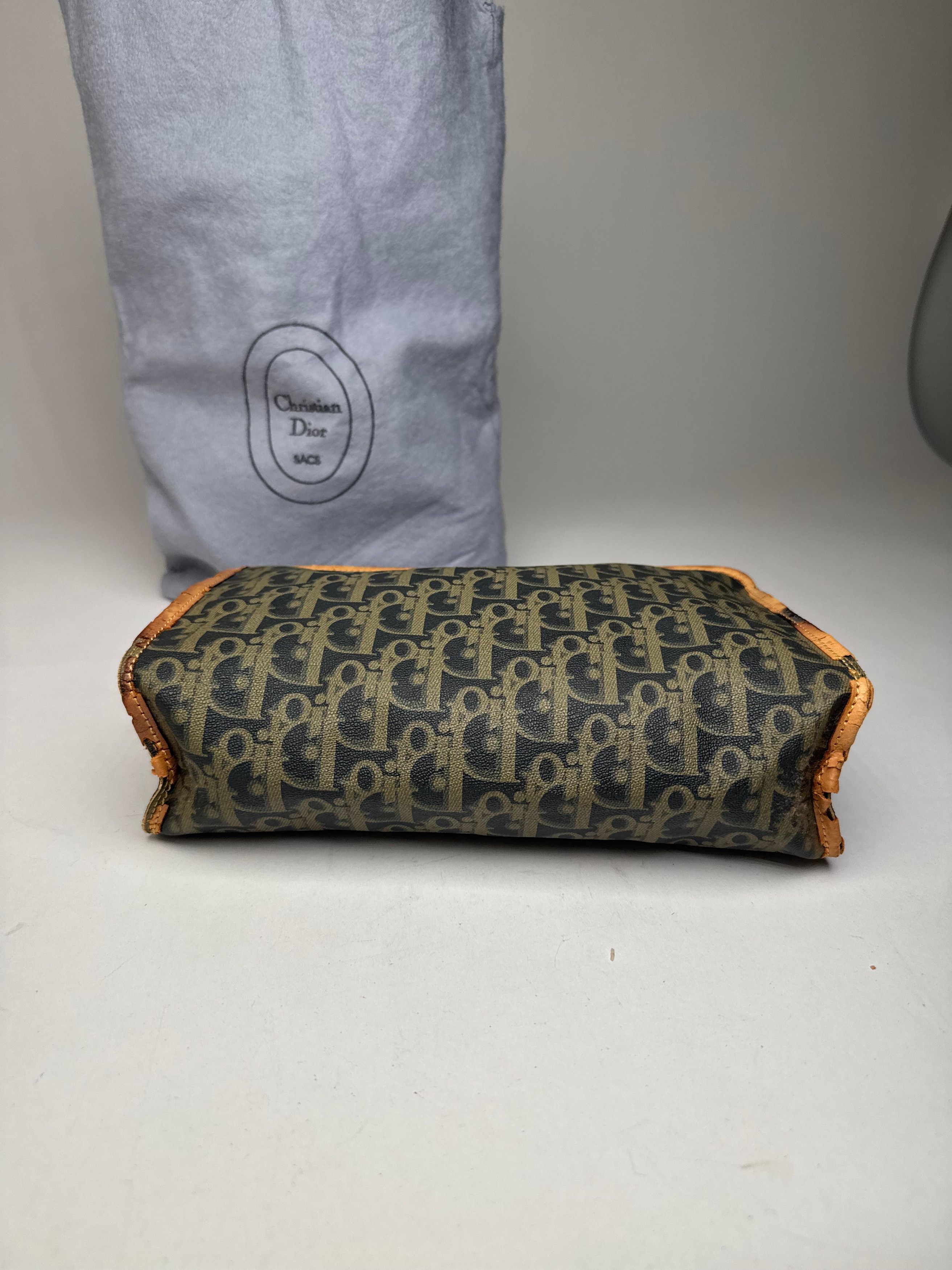 Dior Vintage Oblique Monogram Clutch Black camel Size ONE SIZE - 7 Thumbnail