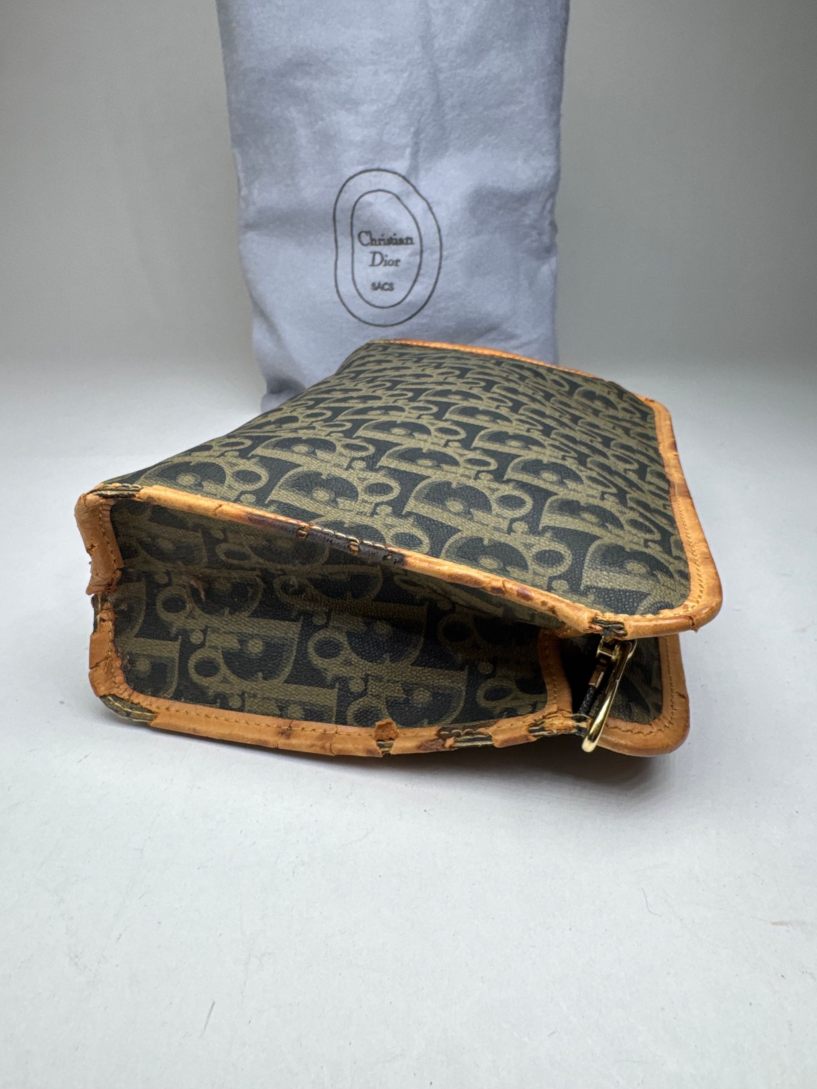 Dior Vintage Oblique Monogram Clutch Black camel Size ONE SIZE - 9 Thumbnail