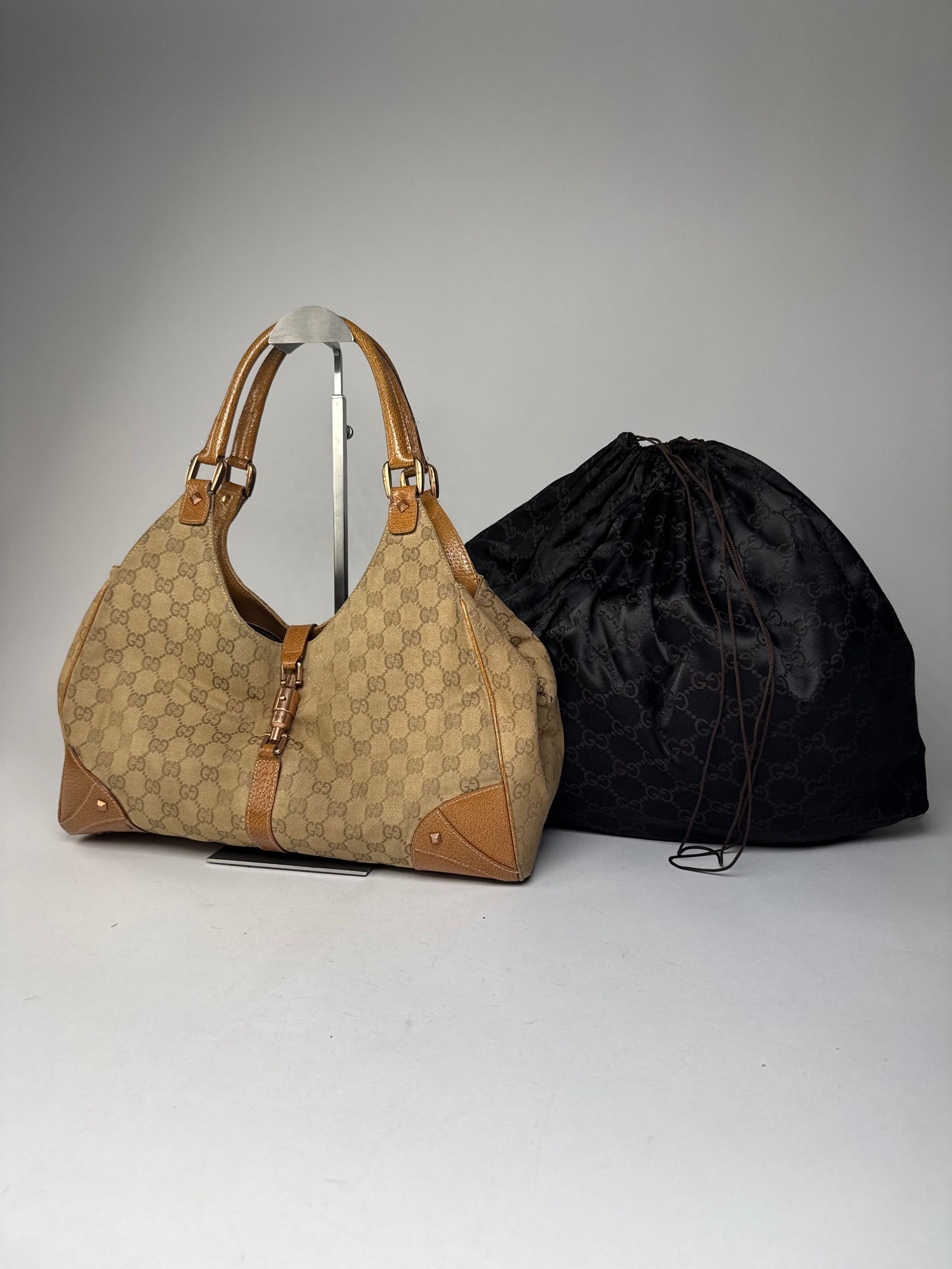 Gucci Vintage Jackie 1961 monogram Bag Brige Brown Size ONE SIZE - 4 Thumbnail