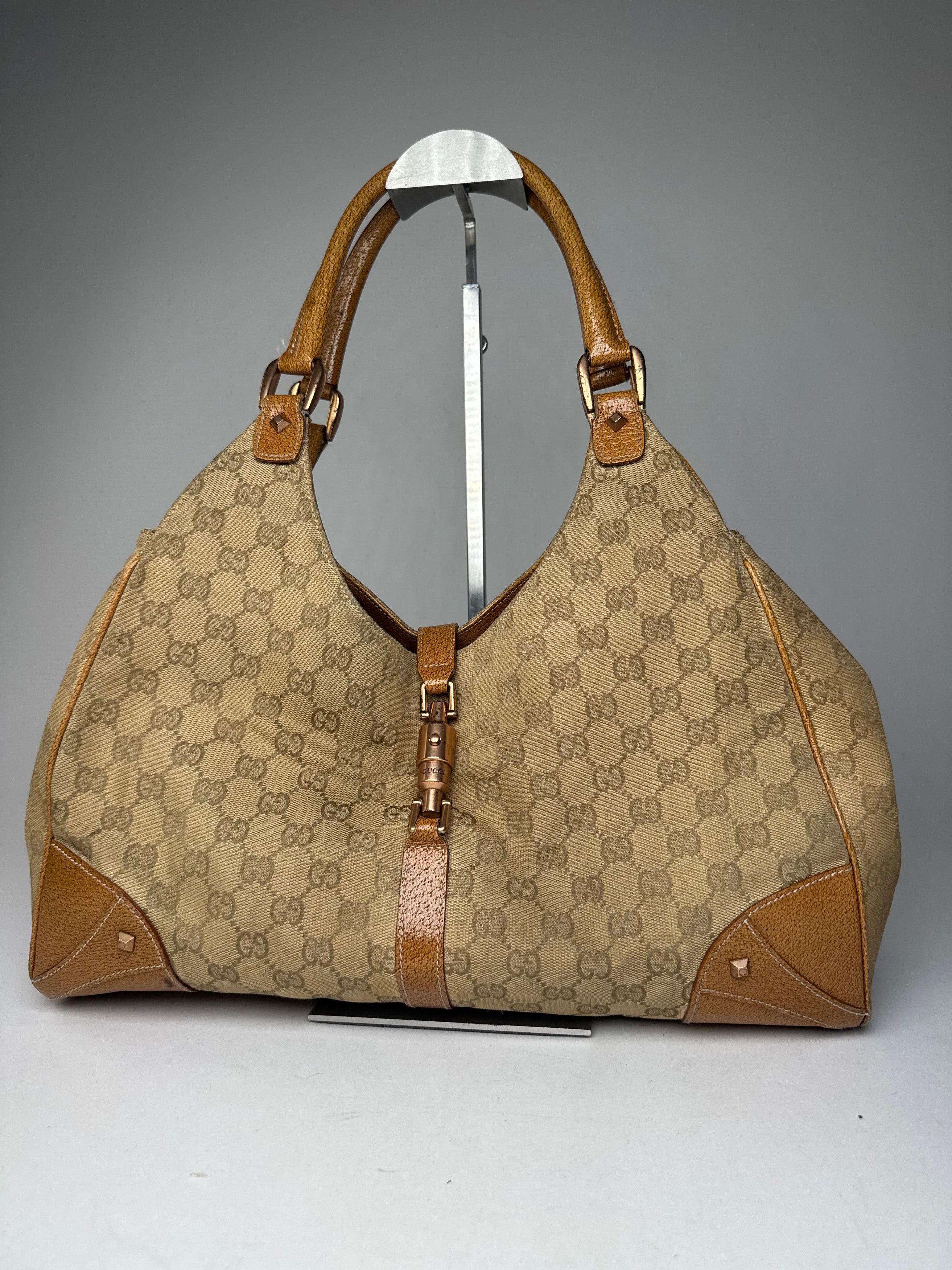 Gucci Vintage Jackie 1961 monogram Bag Brige Brown Size ONE SIZE - 2 Thumbnail