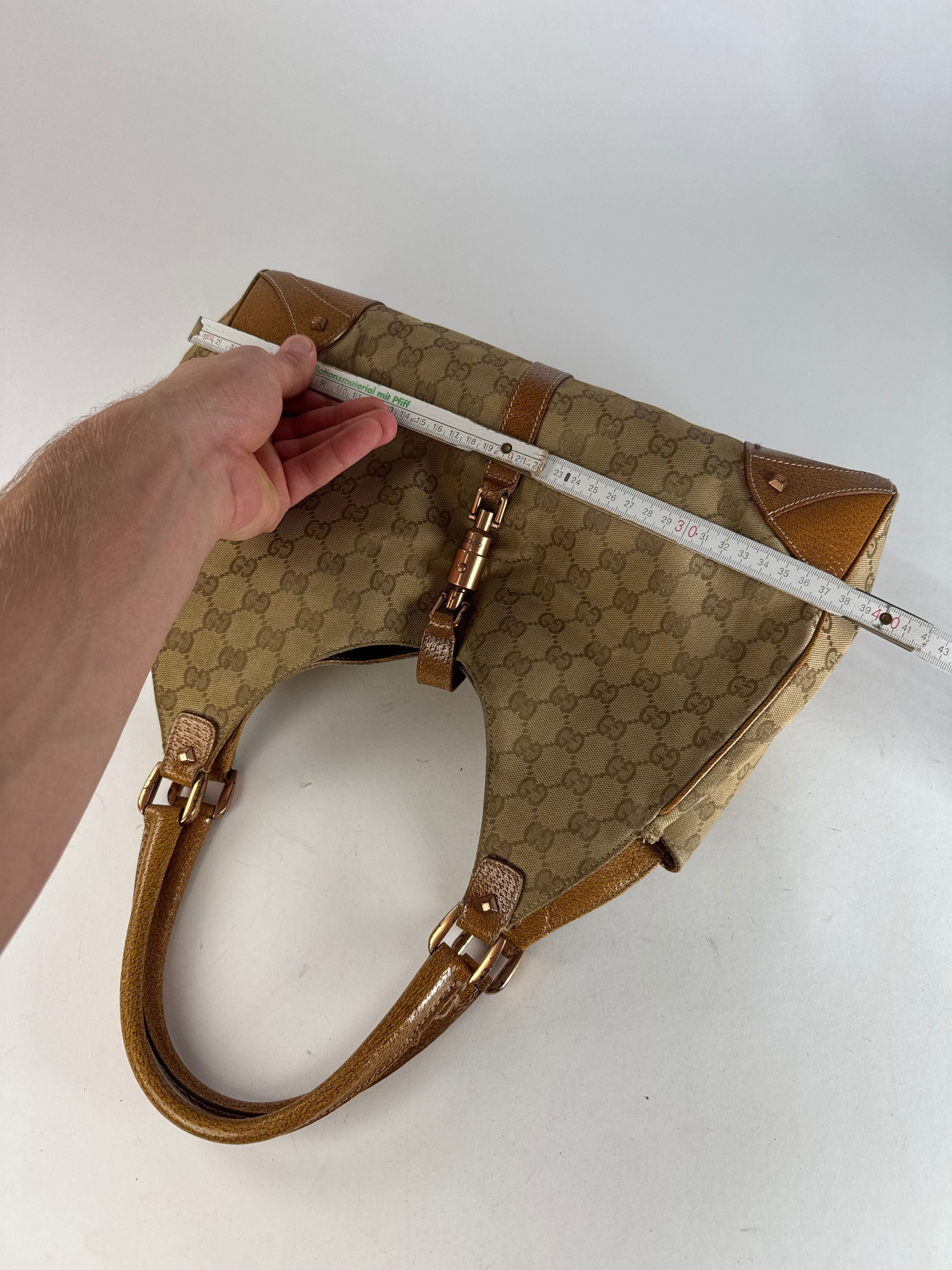 Gucci Vintage Jackie 1961 monogram Bag Brige Brown Size ONE SIZE - 11 Thumbnail