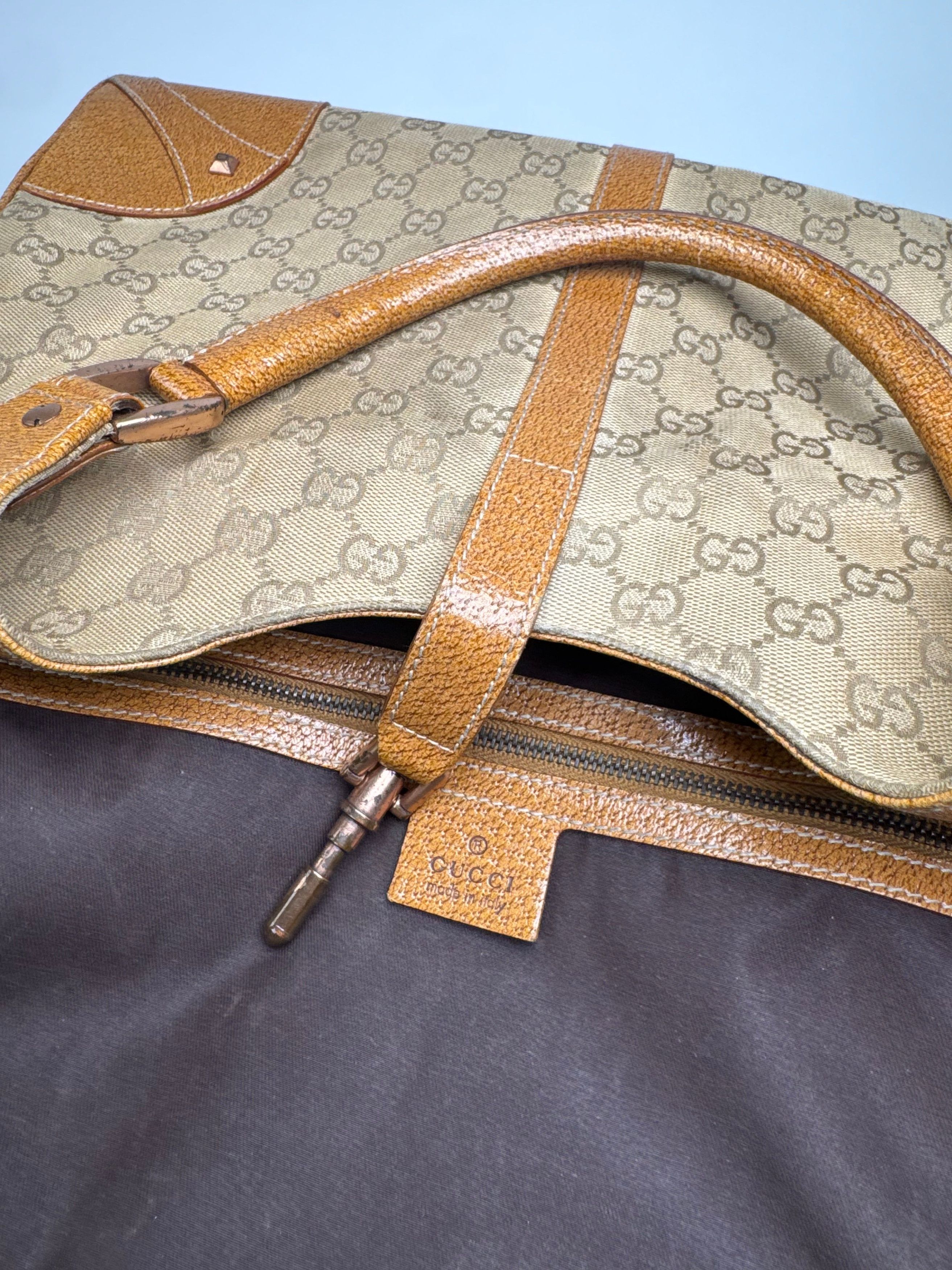 Gucci Vintage Jackie 1961 monogram Bag Brige Brown Size ONE SIZE - 5 Thumbnail