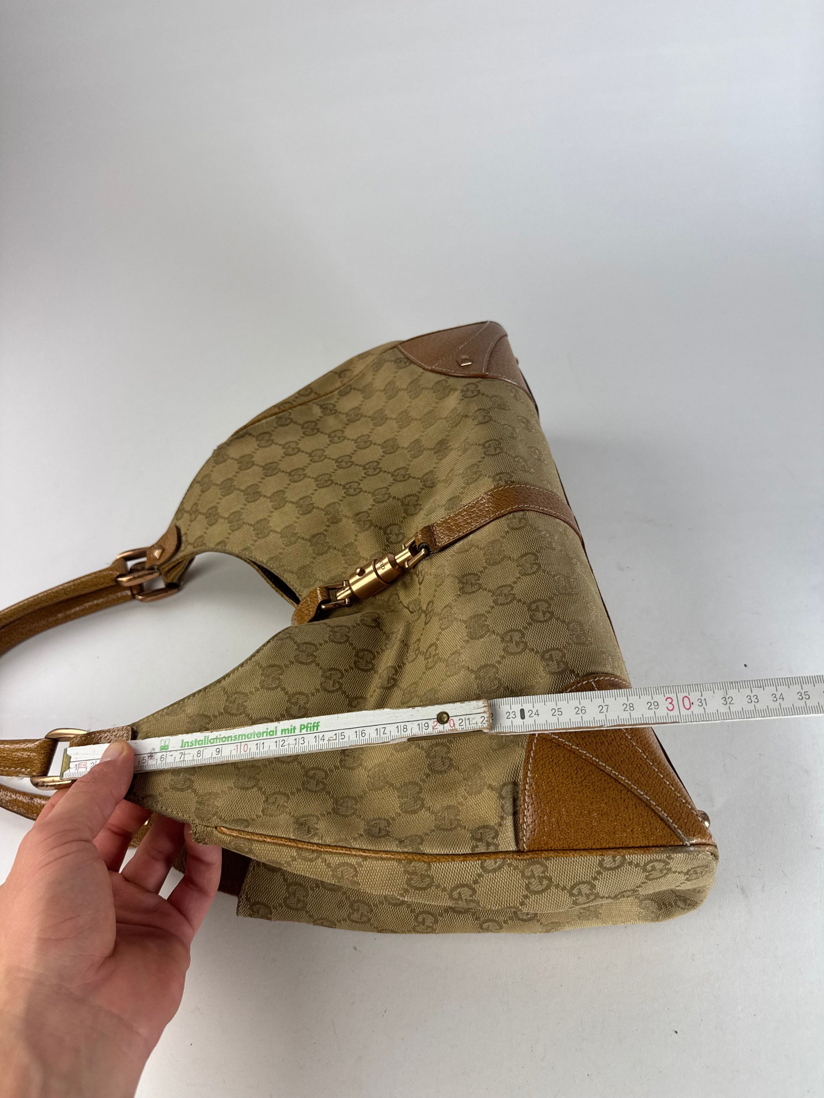 Gucci Vintage Jackie 1961 monogram Bag Brige Brown Size ONE SIZE - 12 Thumbnail