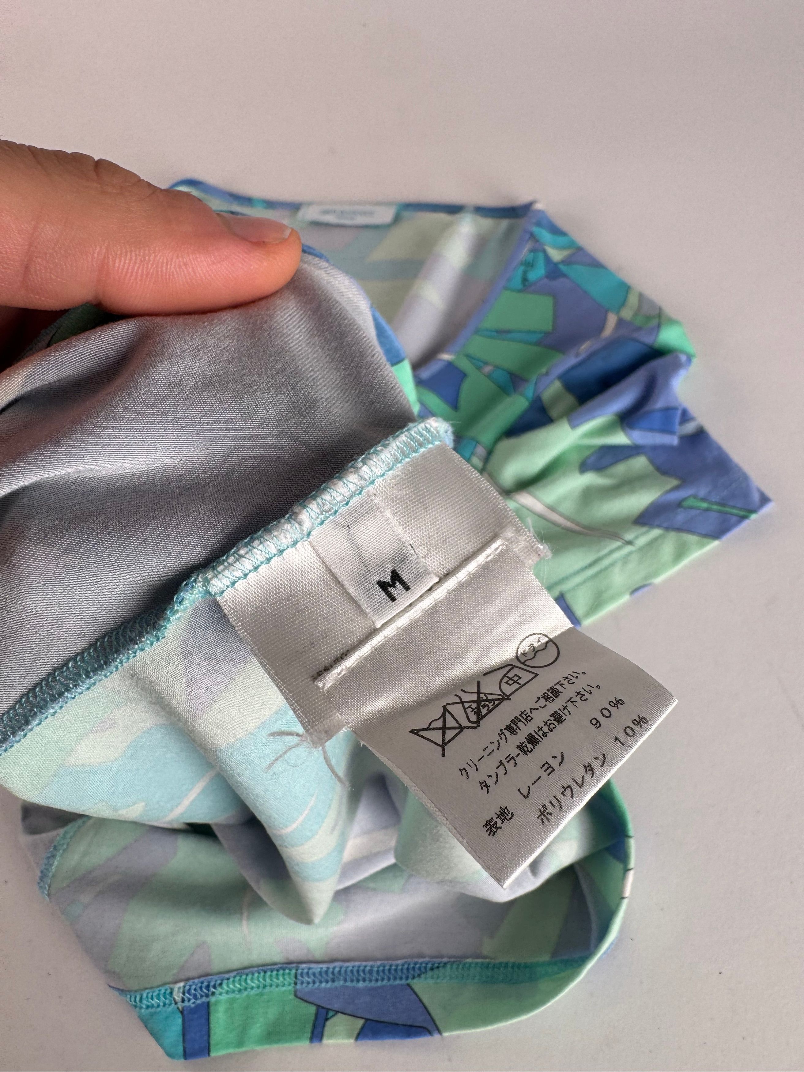 Emilio Pucci Vintage Blue Abstract Top XS Size XS / US 0-2 / IT 36-38 - 7 Thumbnail