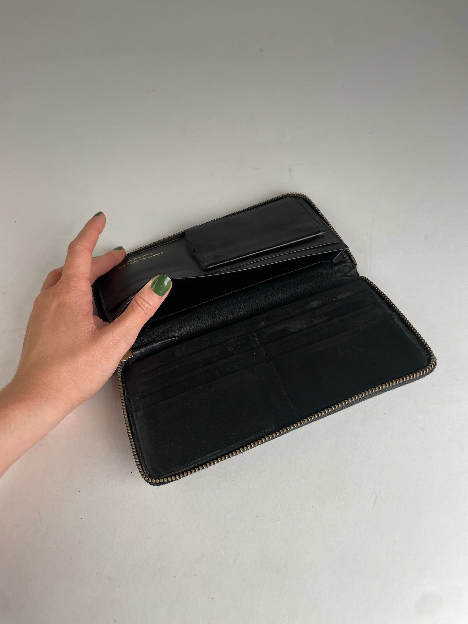Comme des Garcons Vintage Celine Paris Snake Emblossed Leather Wallet Black Size ONE SIZE - 3 Thumbnail