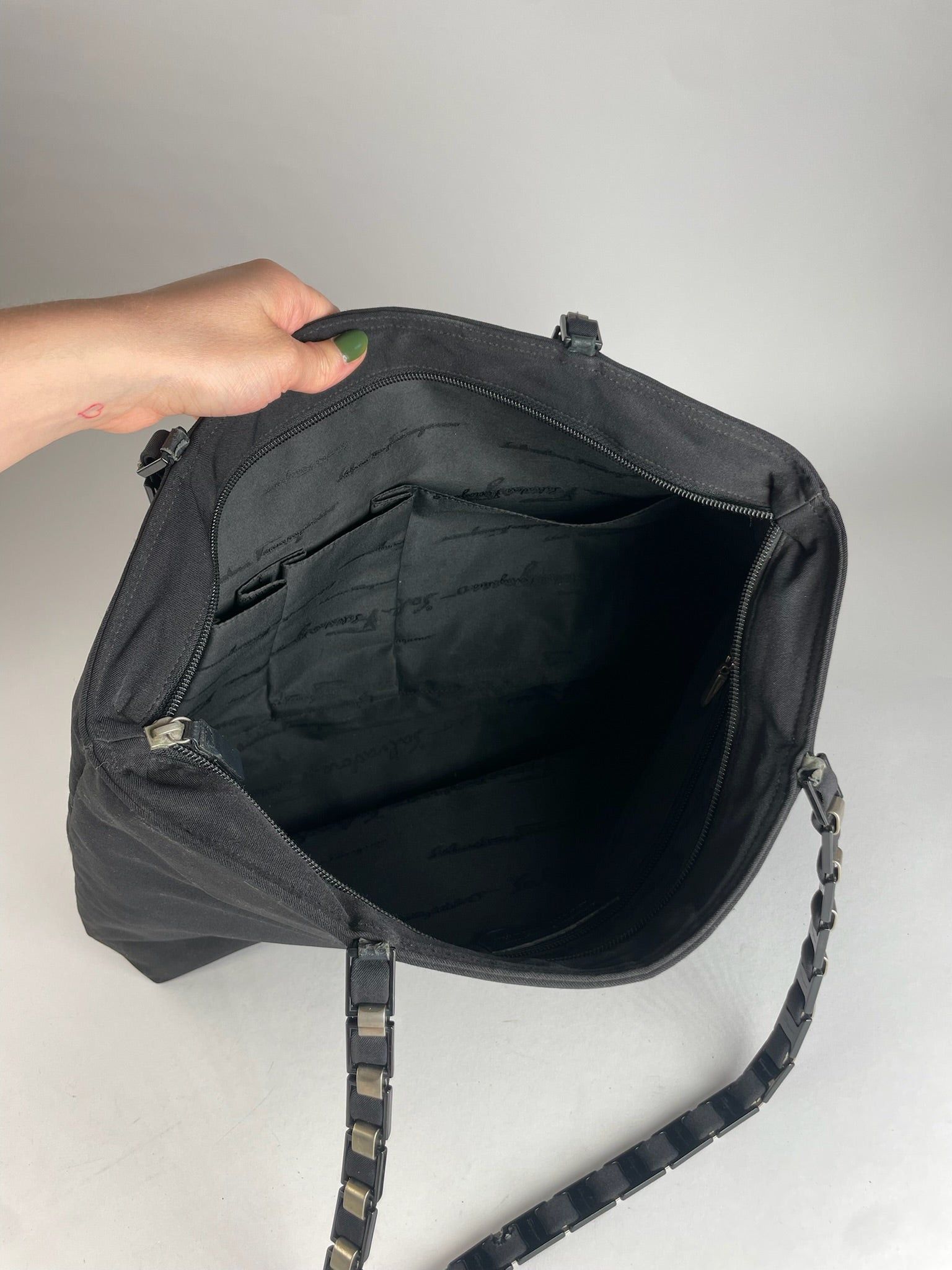 Salvatore Ferragamo Vintage Tote Bag Black Size ONE SIZE - 3 Thumbnail