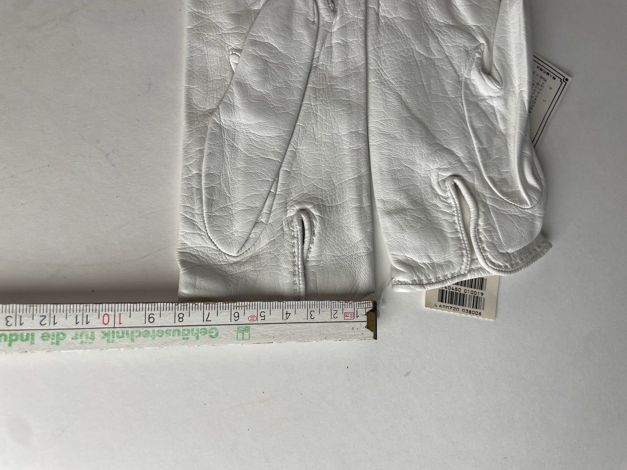 Celine Vintage Paris Leather Gloves White Size ONE SIZE - 5 Thumbnail