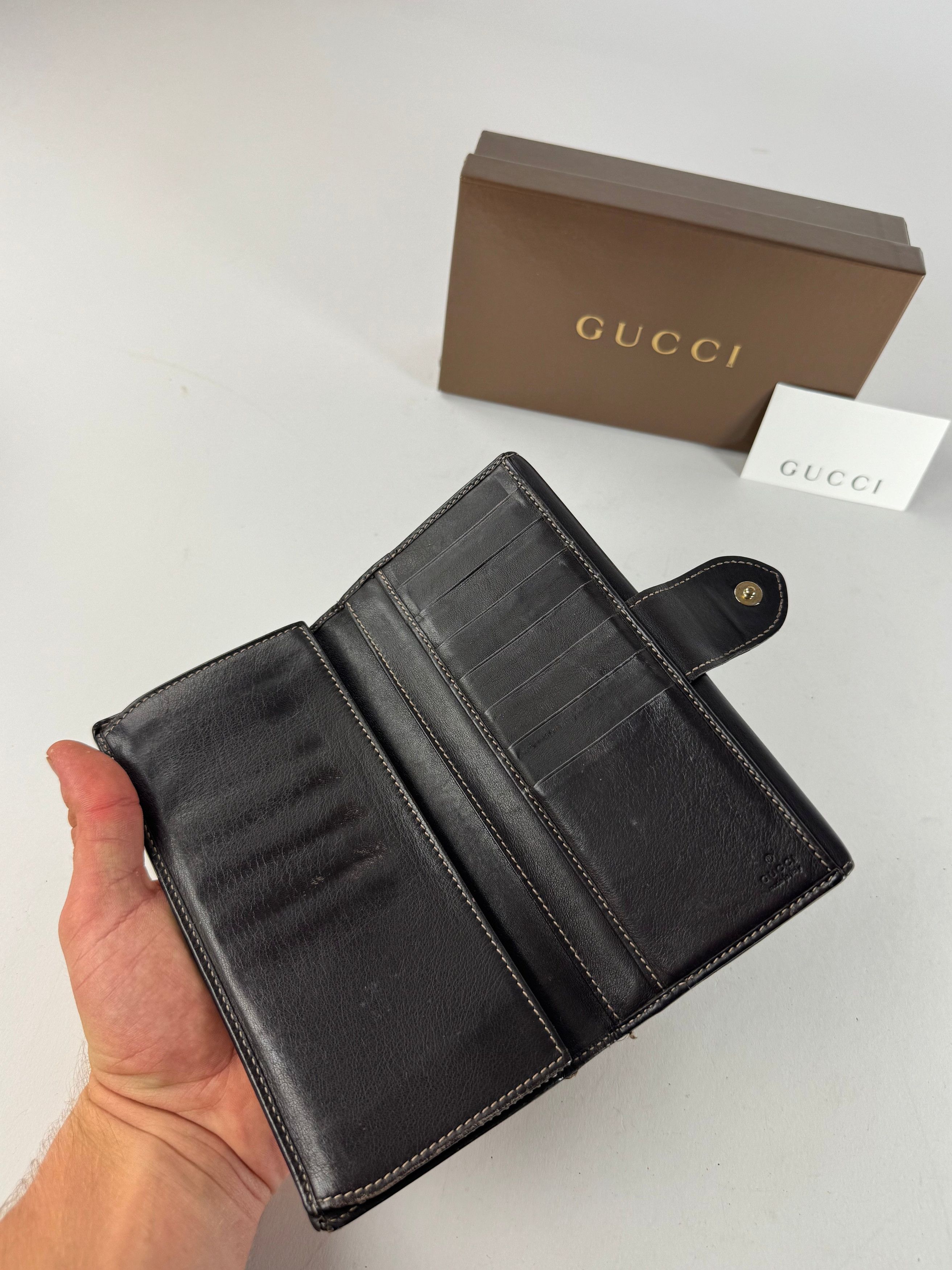Gucci Vintage Monogram Wallet Brown Size ONE SIZE - 7 Thumbnail