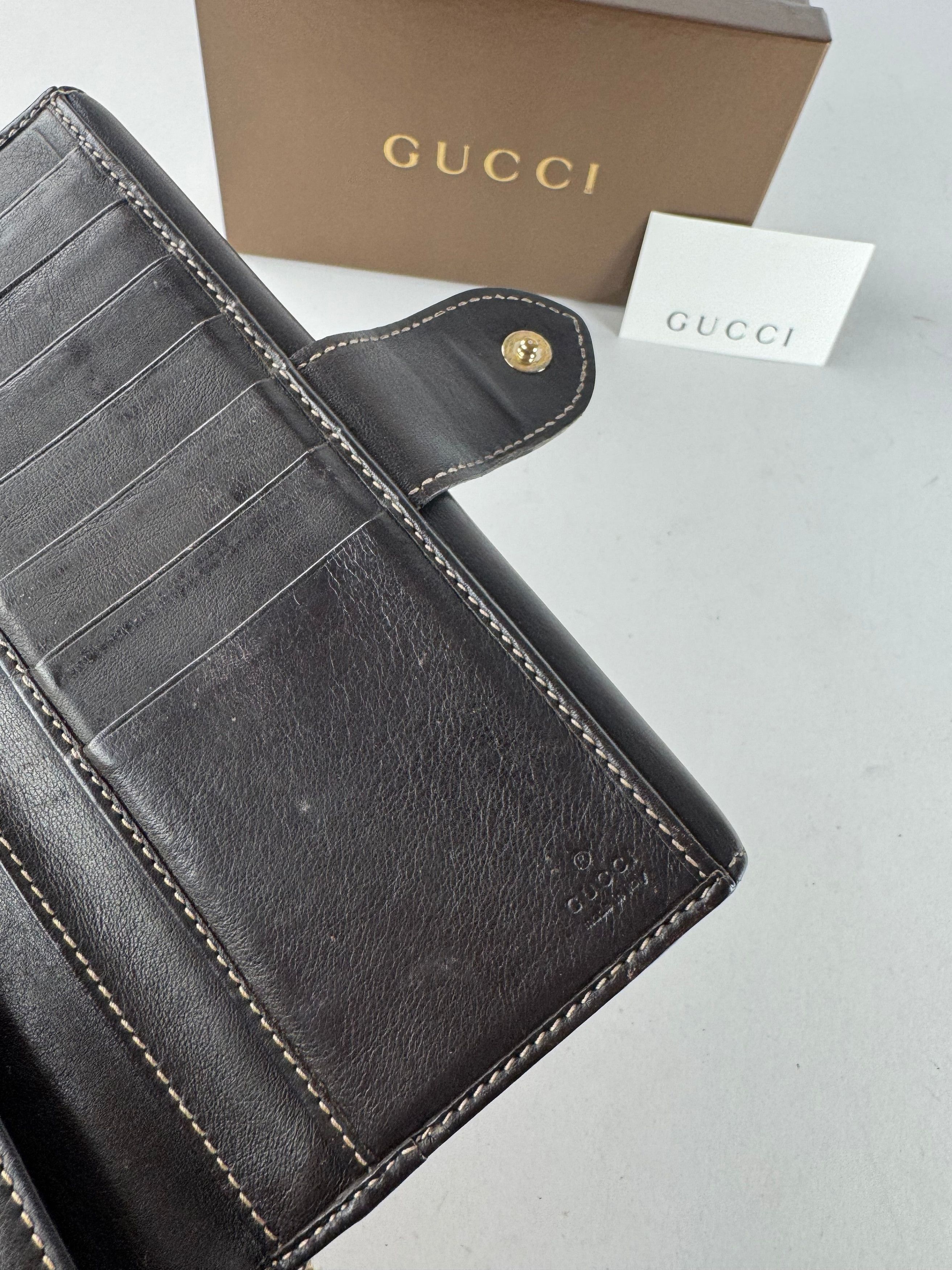 Gucci Vintage Monogram Wallet Brown Size ONE SIZE - 8 Thumbnail