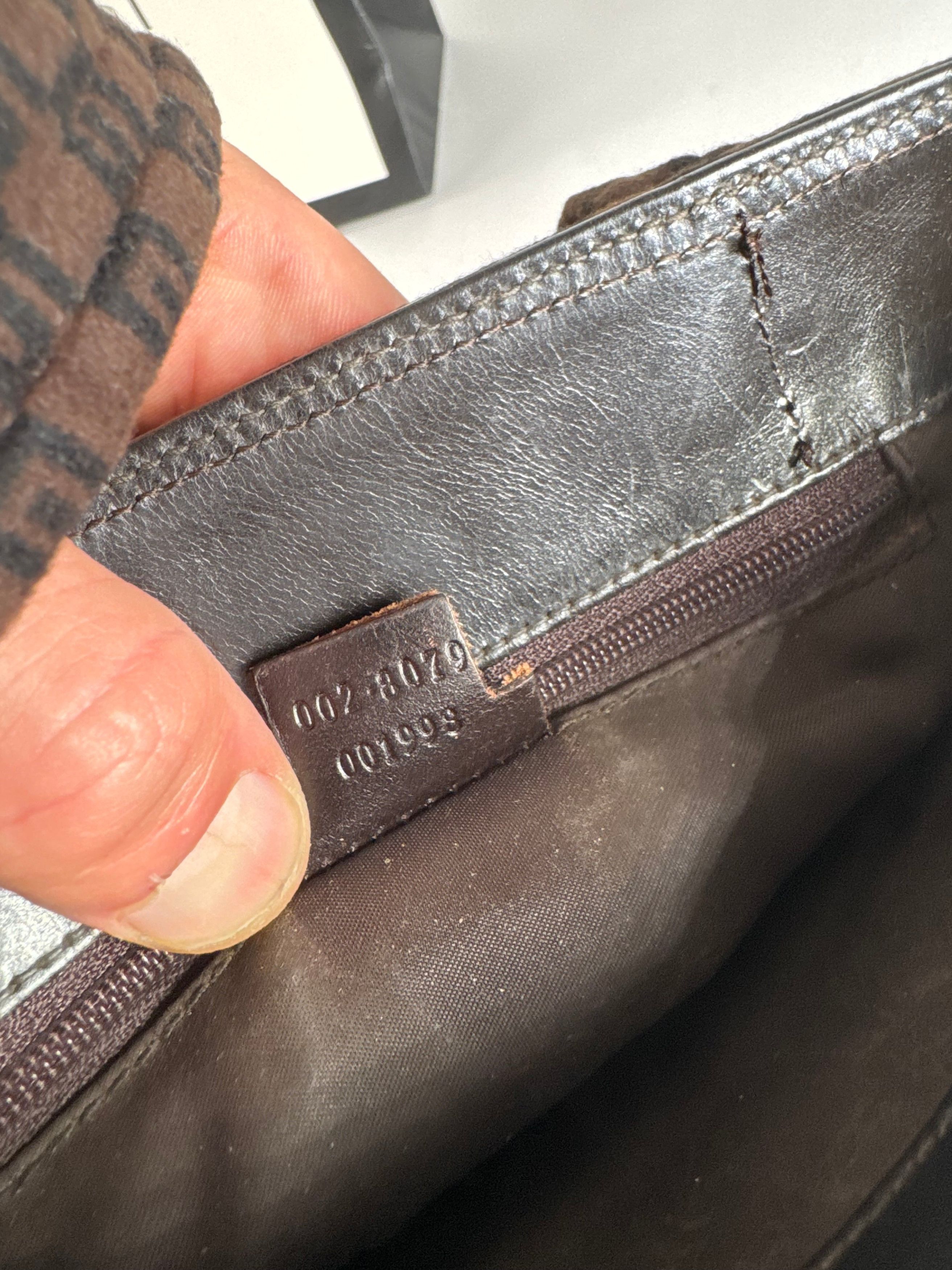Gucci Vintage G Monogram Wool Leather Mini Tote Bag Brown Size ONE SIZE - 5 Thumbnail