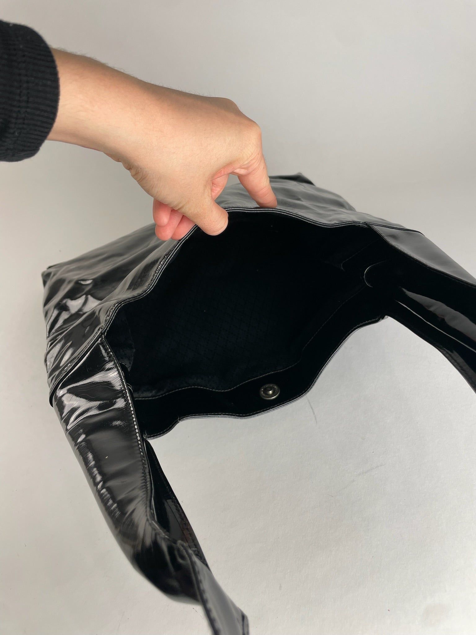 Gucci Vintage Patent Leather Handbag Black Size ONE SIZE - 5 Thumbnail