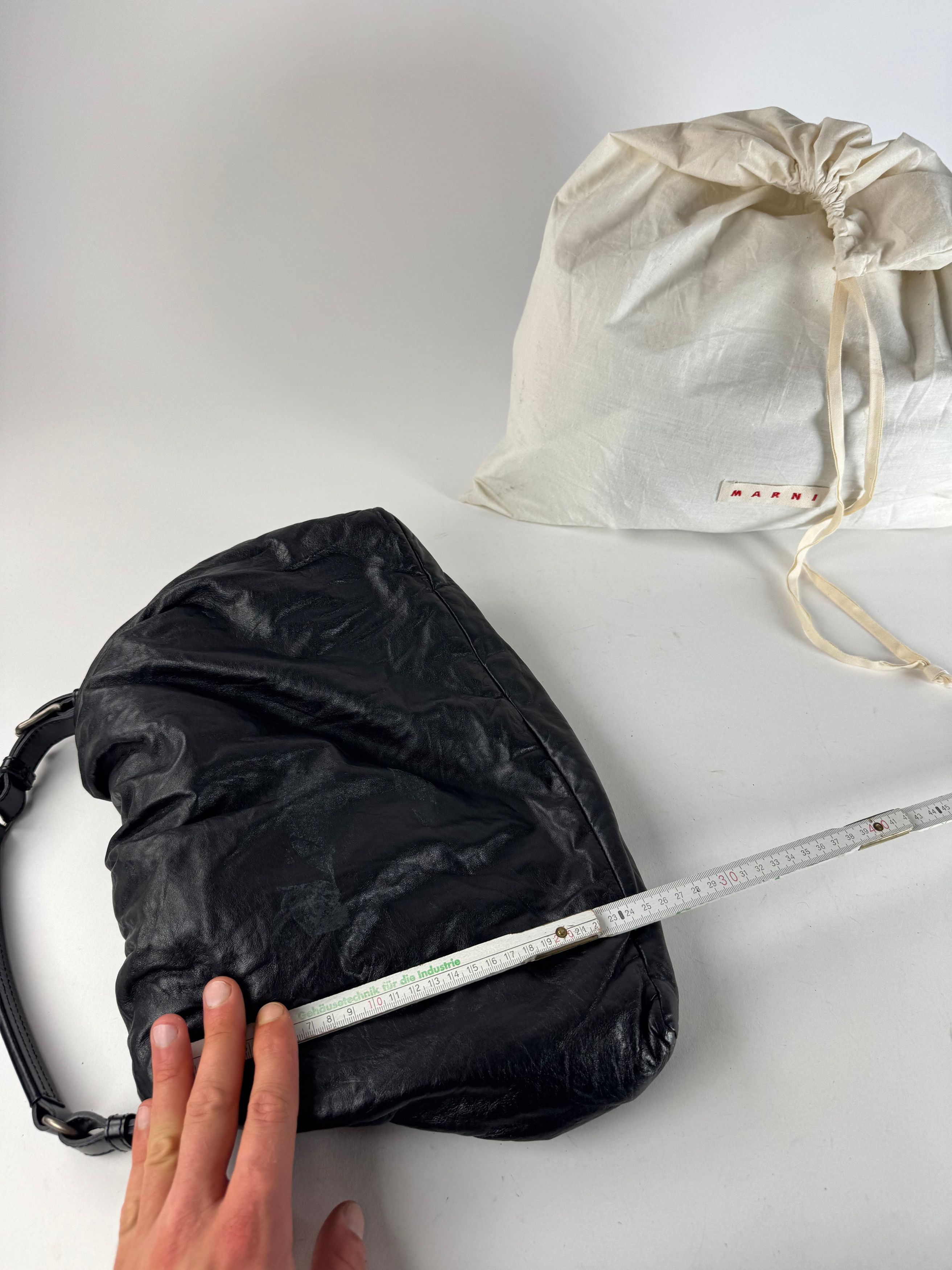 Marni Vintage Vegan Leather Handbag Black Size ONE SIZE - 7 Thumbnail
