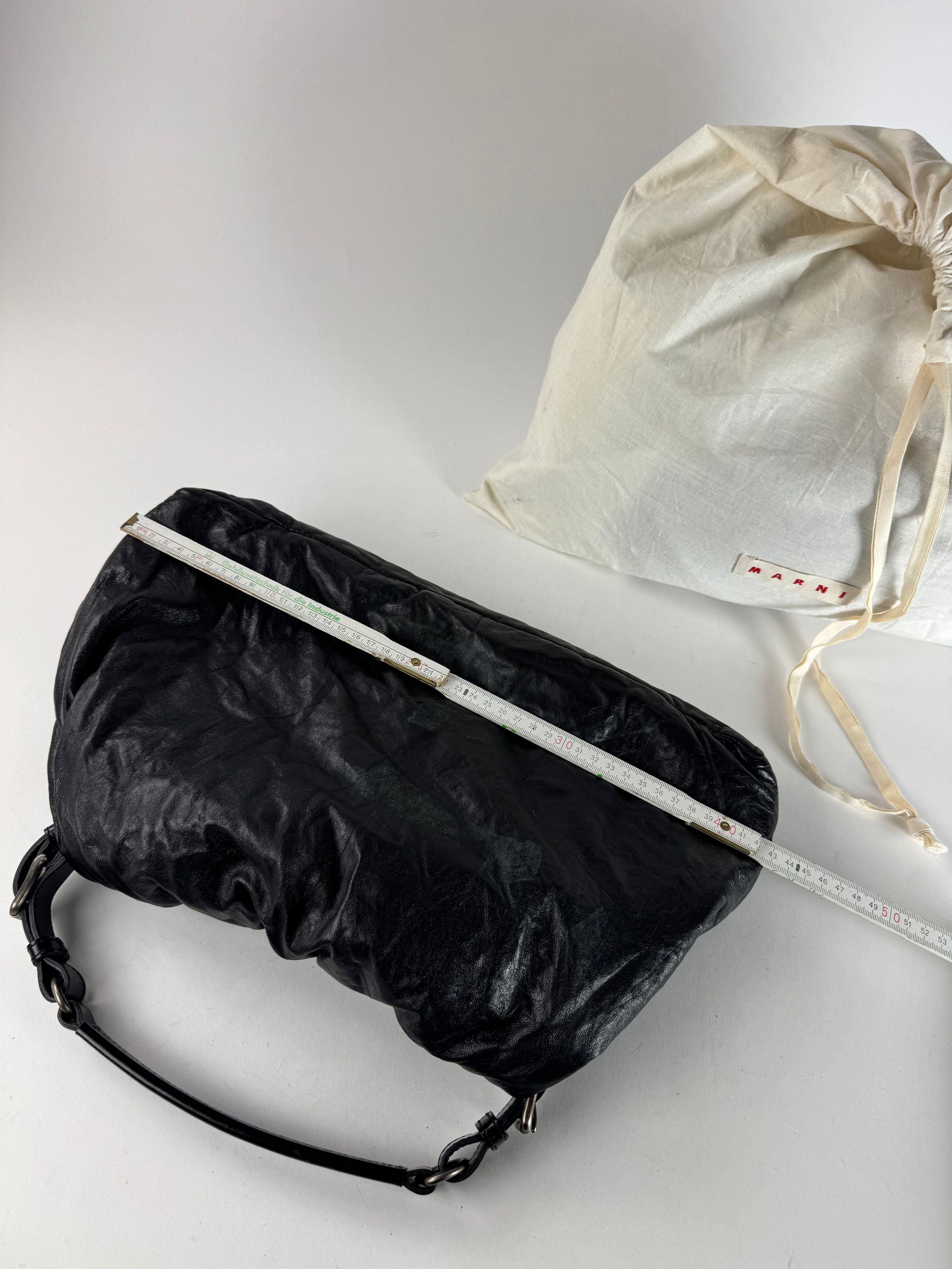 Marni Vintage Vegan Leather Handbag Black Size ONE SIZE - 6 Thumbnail