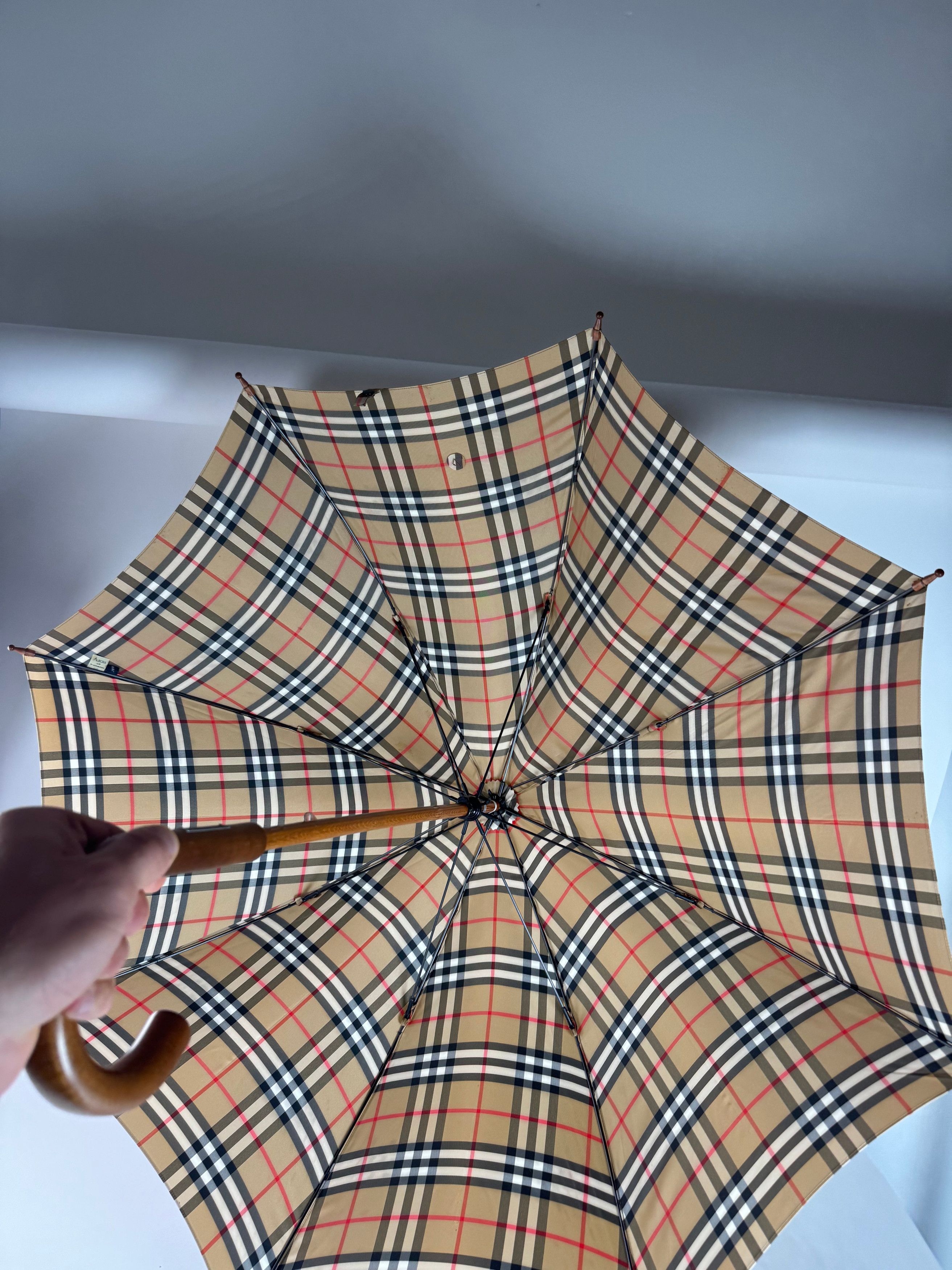 Burberry Vintage Nova Check Umbrella Beige Size ONE SIZE - 3 Thumbnail