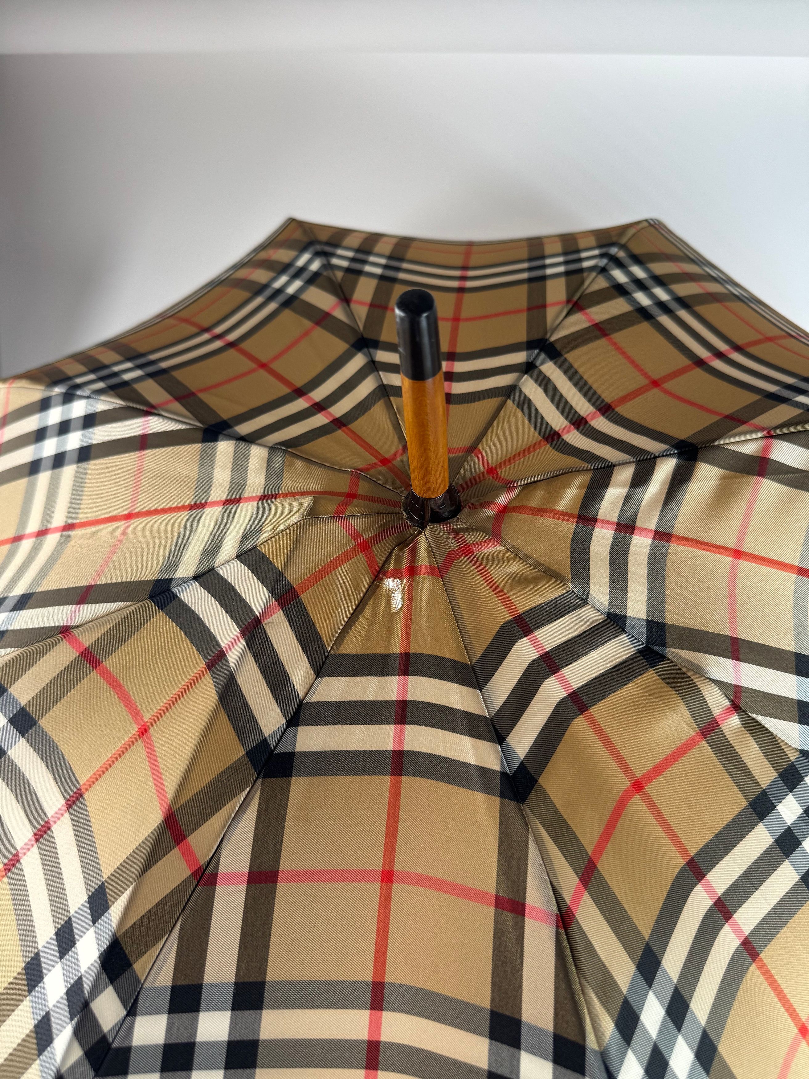 Burberry Vintage Nova Check Umbrella Beige Size ONE SIZE - 11 Thumbnail