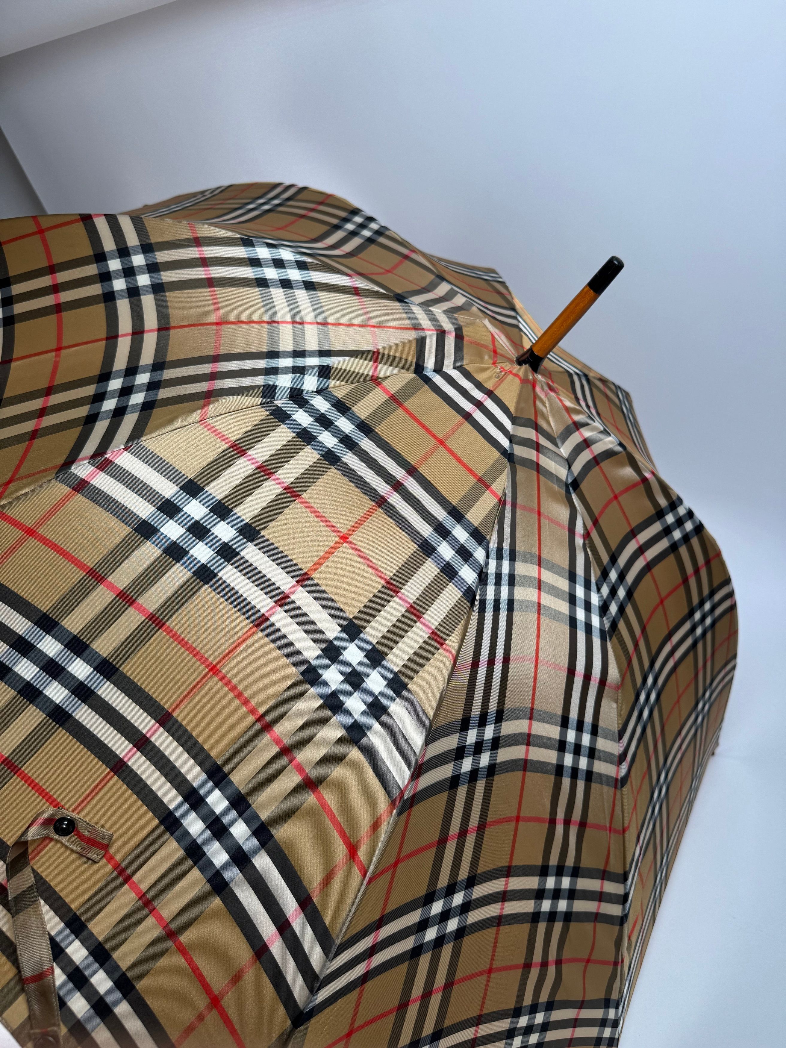 Burberry Vintage Nova Check Umbrella Beige Size ONE SIZE - 10 Thumbnail