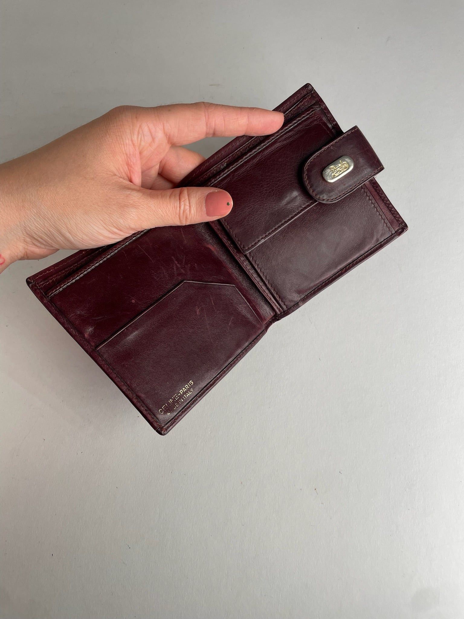 Celine Vintage Paris C Monogram Burgundy Size ONE SIZE - 6 Thumbnail