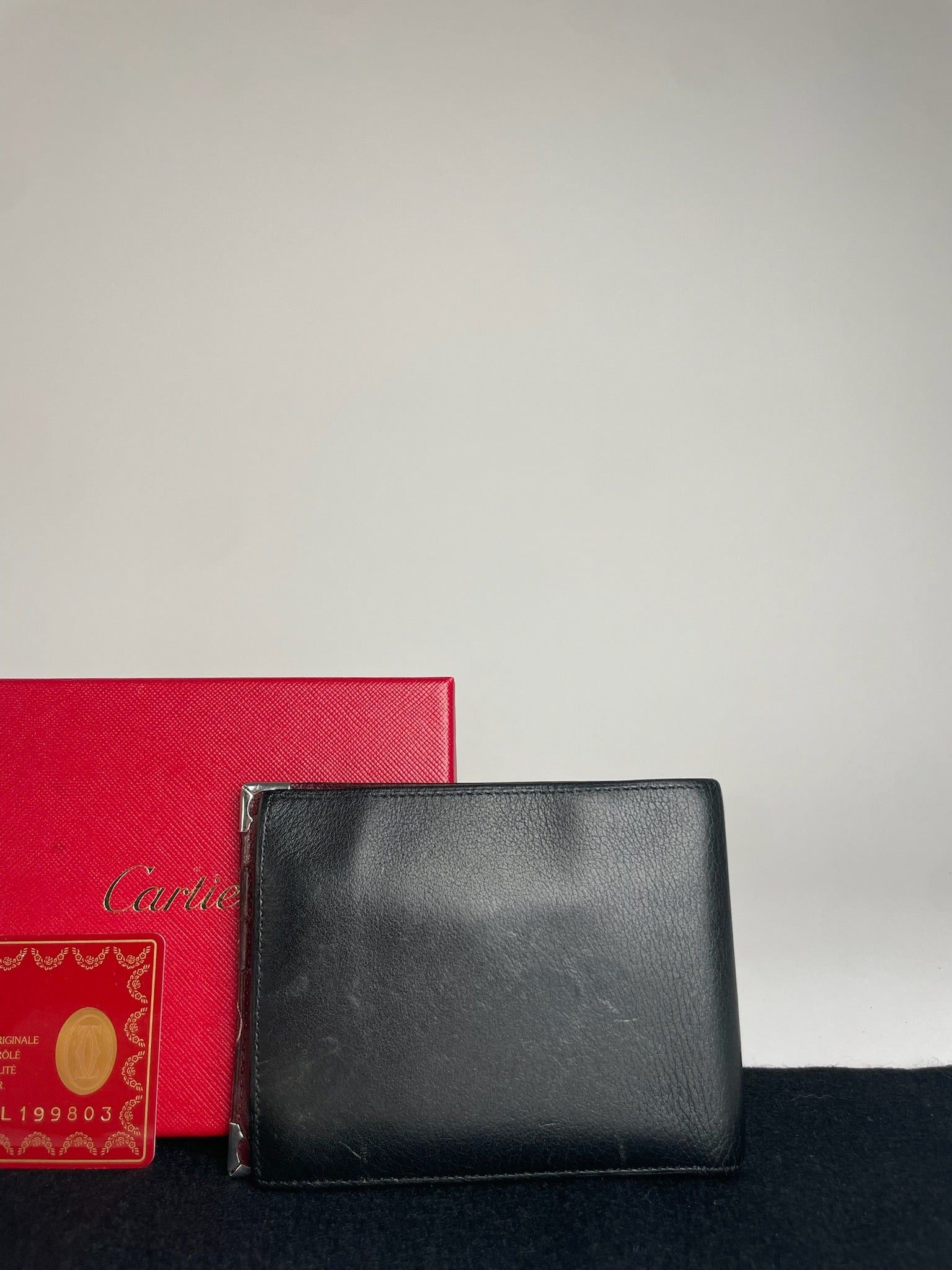 Cartier Vintage Leather Wallet Black Size ONE SIZE - 8 Thumbnail