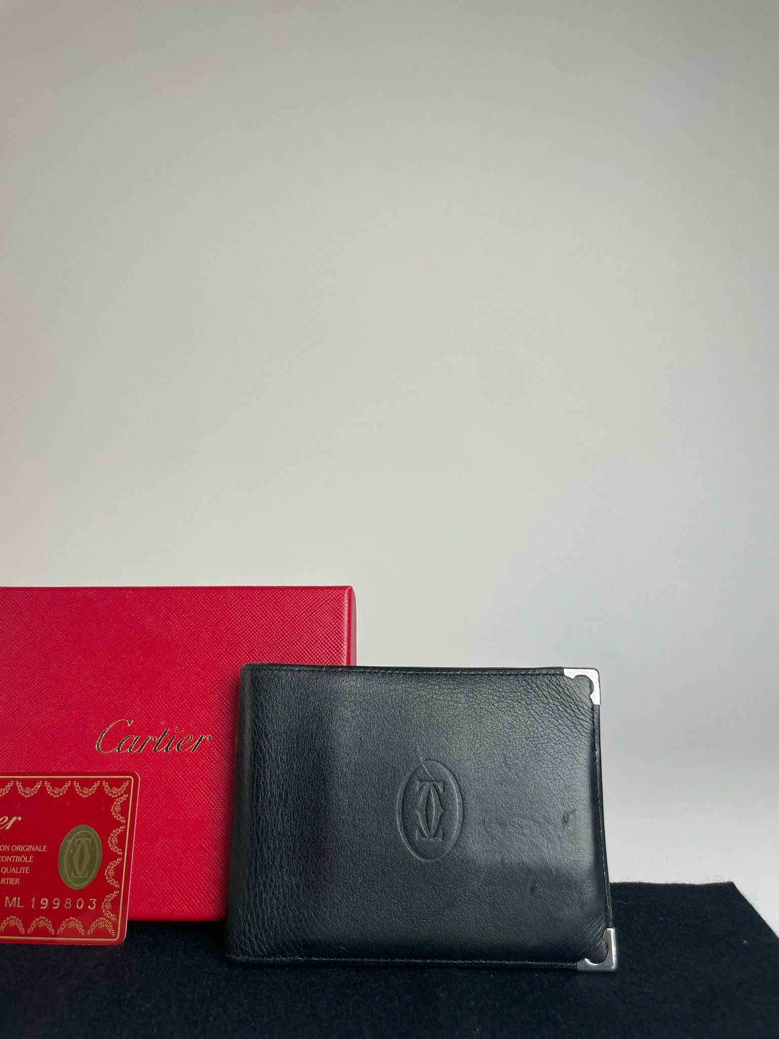 Cartier Vintage Leather Wallet Black Size ONE SIZE - 6 Thumbnail