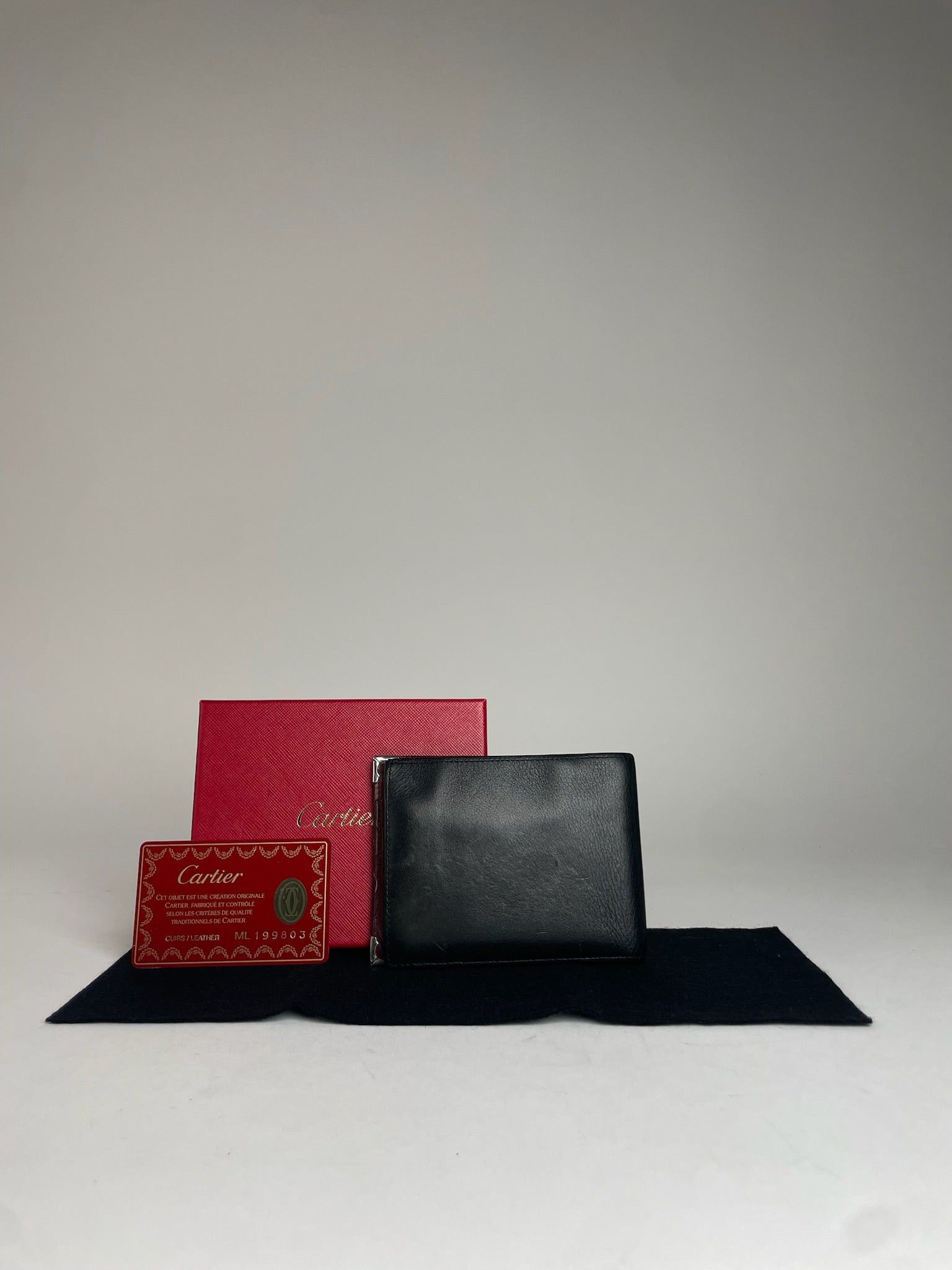 Cartier Vintage Leather Wallet Black Size ONE SIZE - 2 Thumbnail