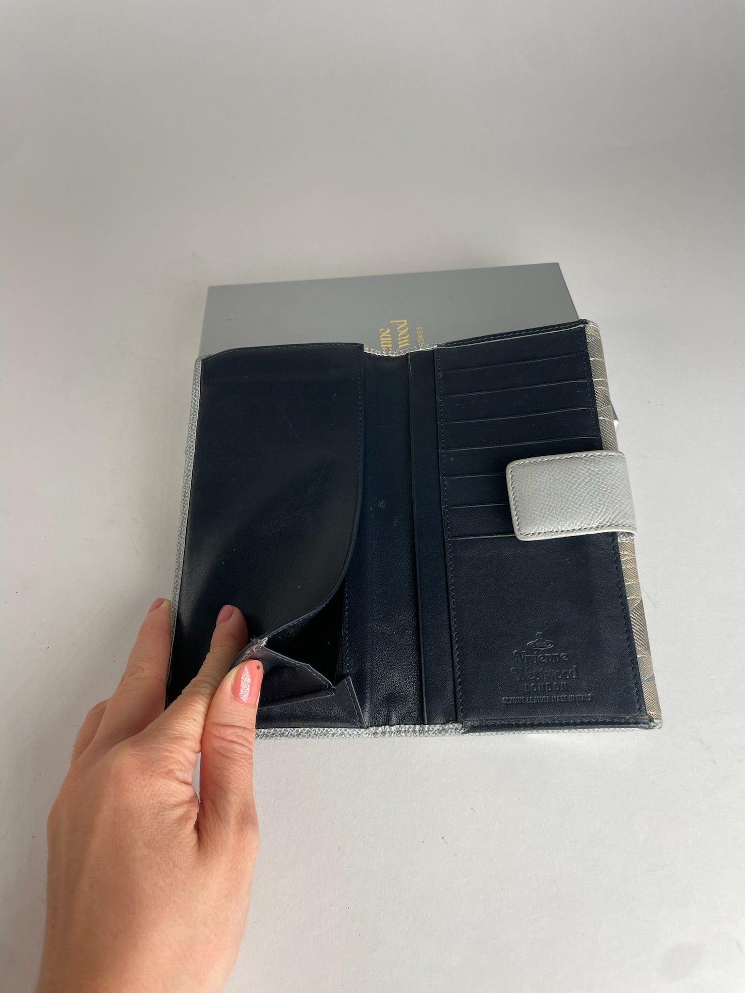 Vivienne Westwood Vintage Abstract Wallet Grey Blue Size ONE SIZE - 3 Thumbnail