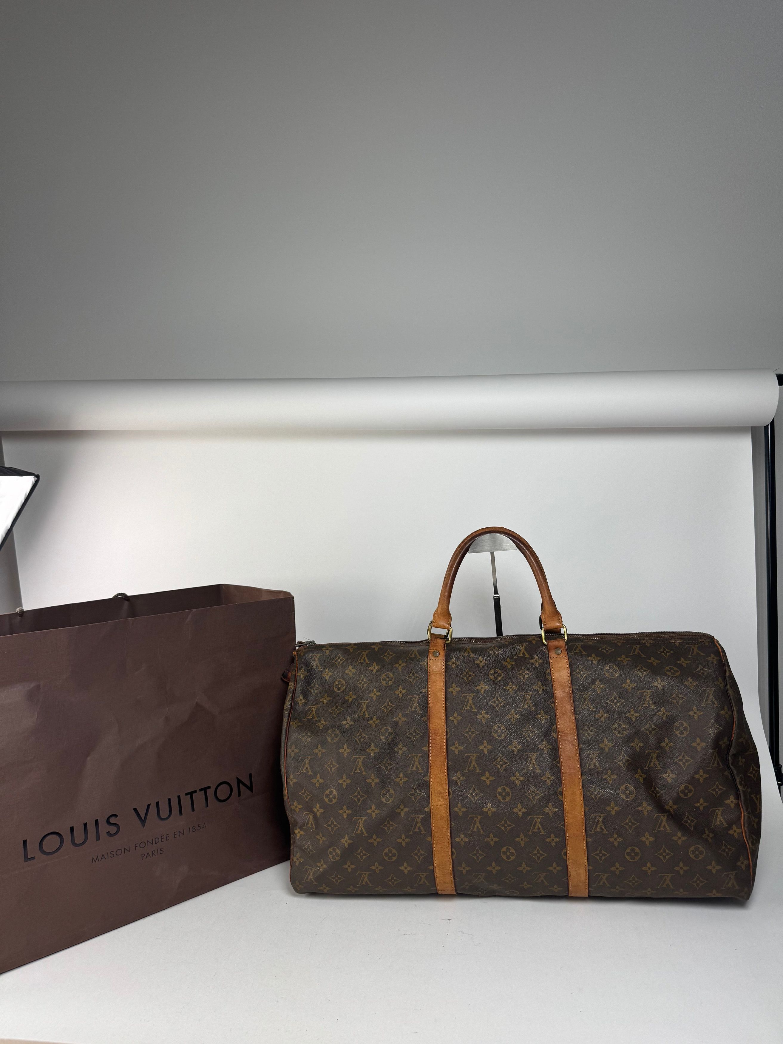 Louis Vuitton Vintage Monogram 60keepball leather duffel bag brown Size ONE SIZE - 2 Thumbnail