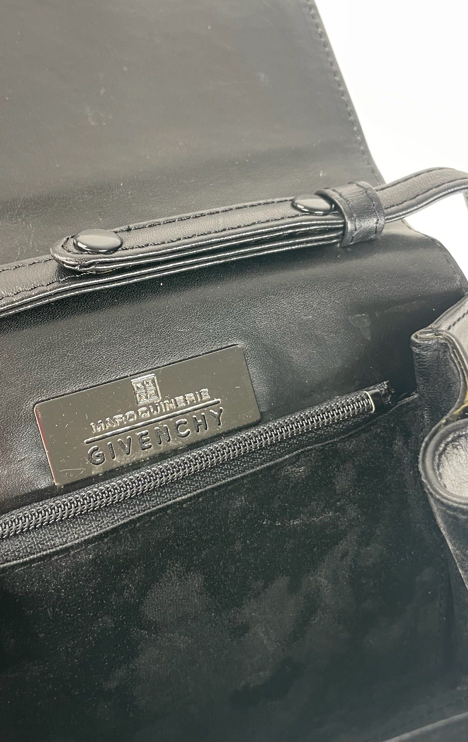 Givenchy Vintage Leather Handbag Black Size ONE SIZE - 4 Thumbnail