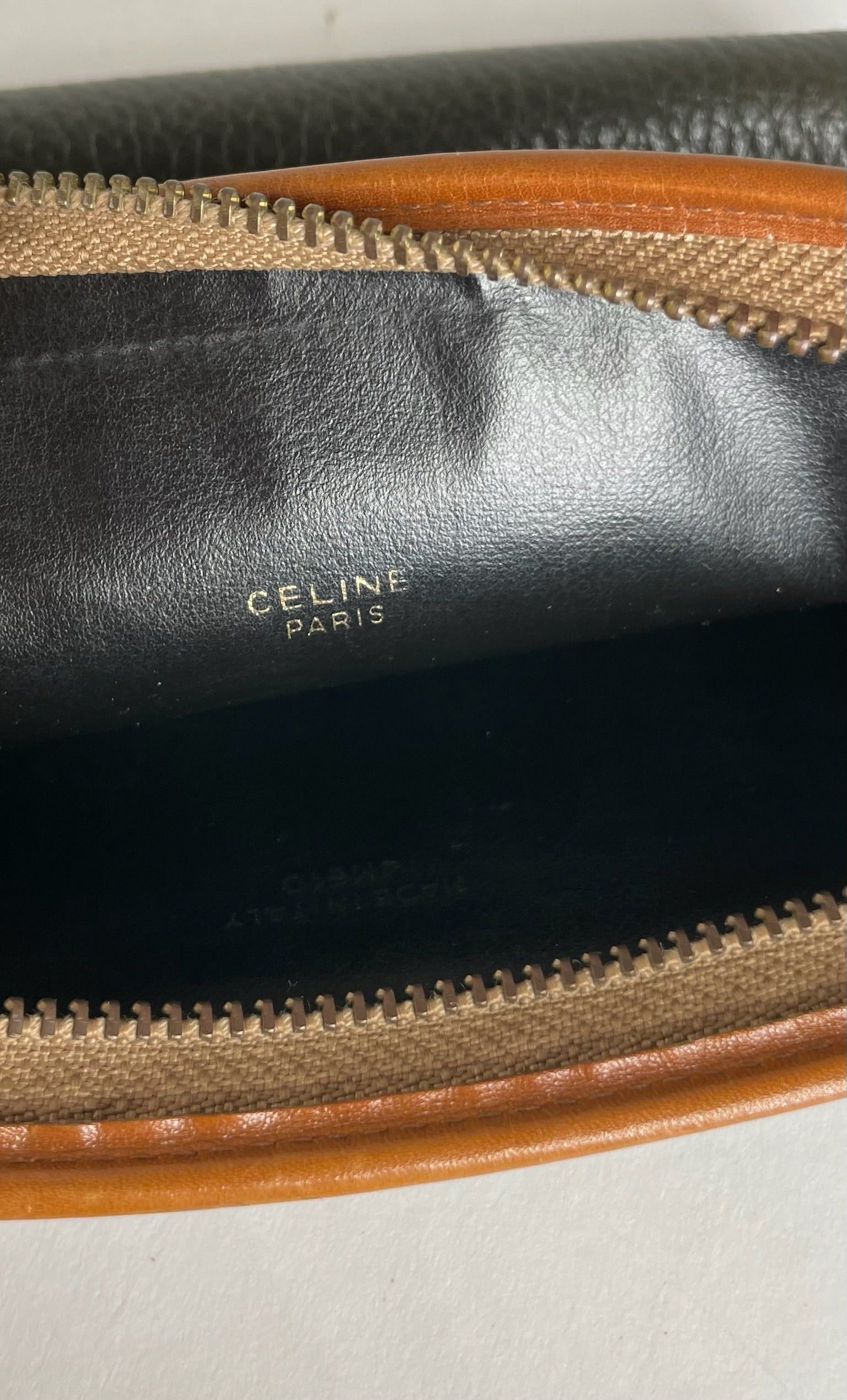 Celine Vintage Paris Clutch Black Brown Size ONE SIZE - 4 Thumbnail
