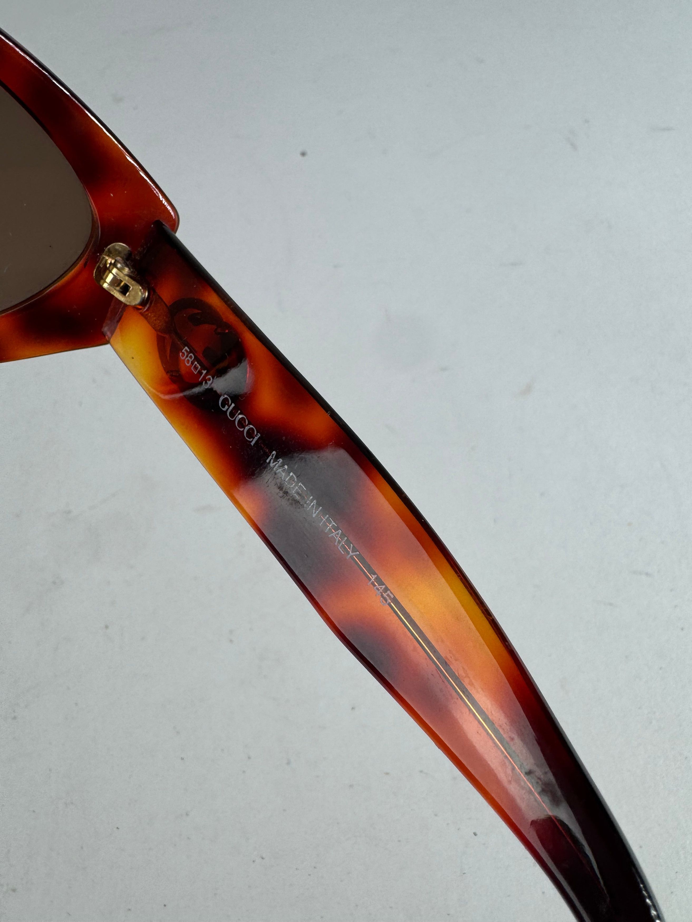 Gucci Vintage Retro Sunglasses Leopard Emblossed Size ONE SIZE - 7 Thumbnail