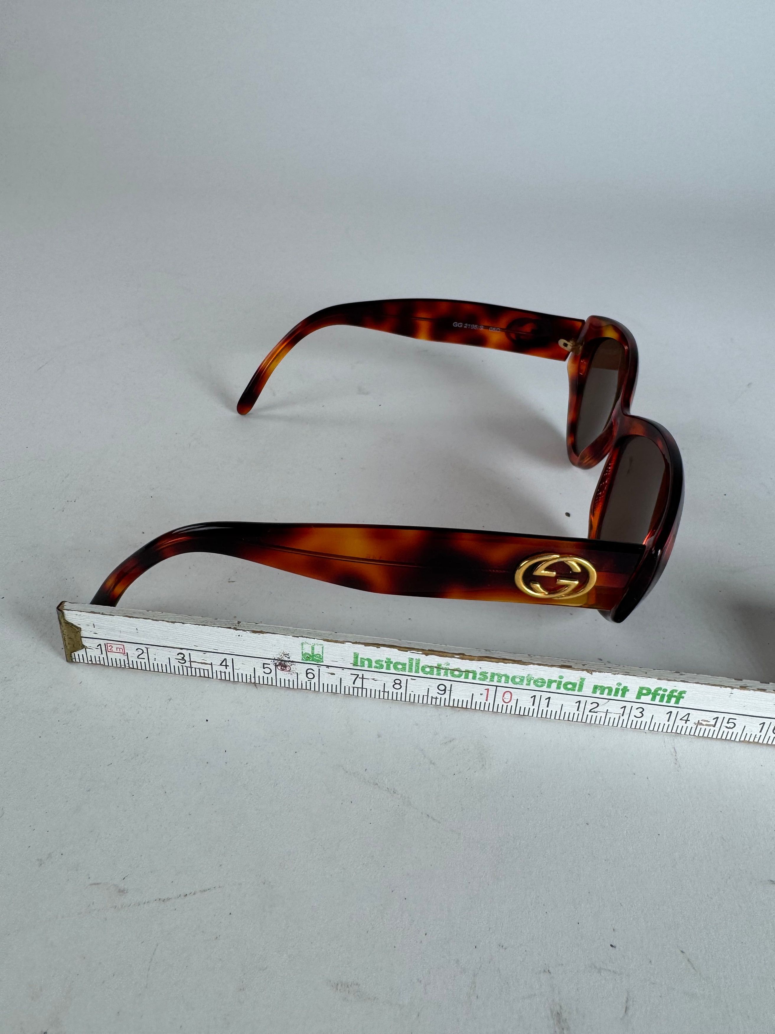 Gucci Vintage Retro Sunglasses Leopard Emblossed Size ONE SIZE - 10 Thumbnail