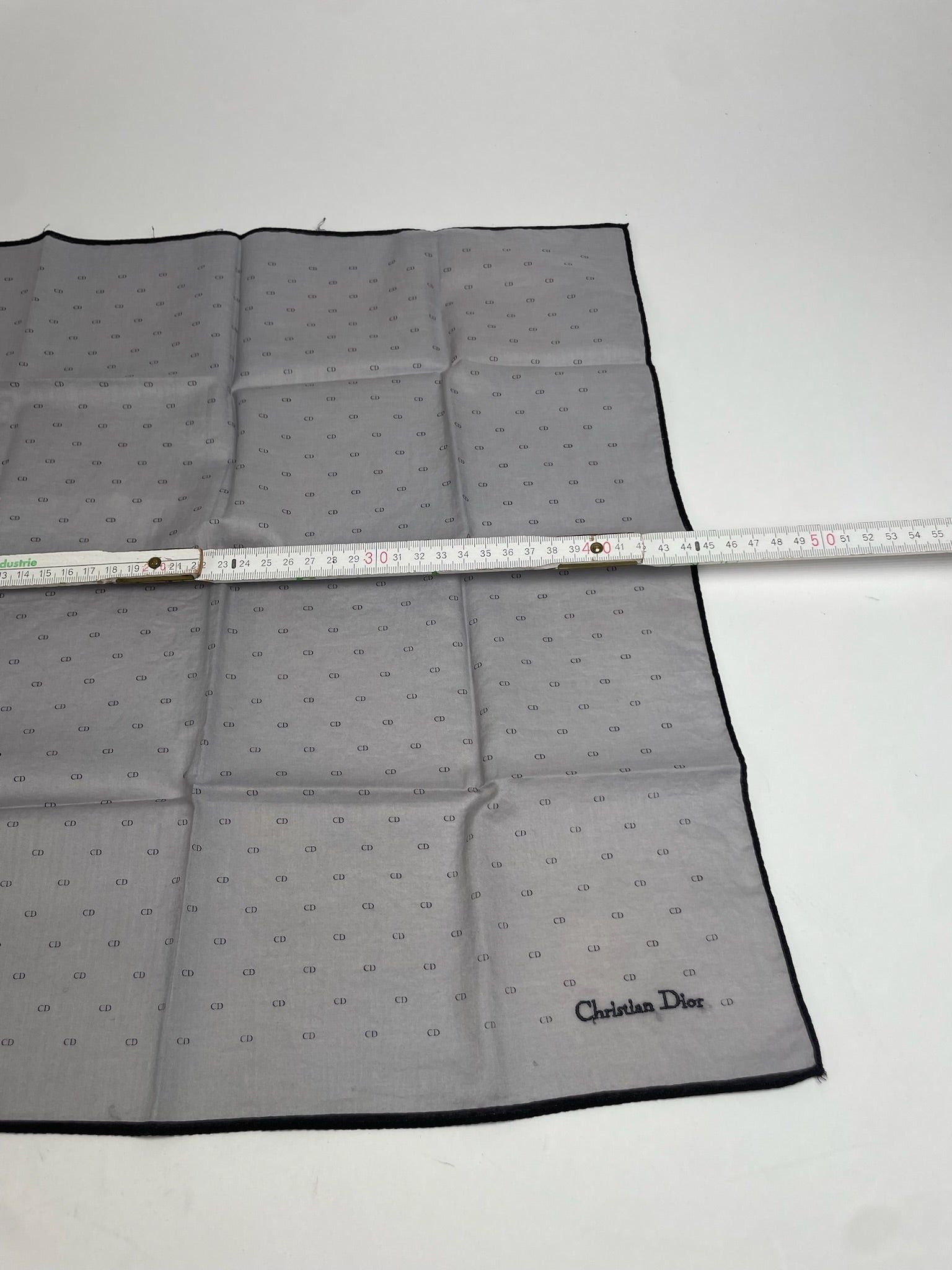 Dior Vintage Celine Paris Monogram Scarf Grey Black Size ONE SIZE - 4 Thumbnail