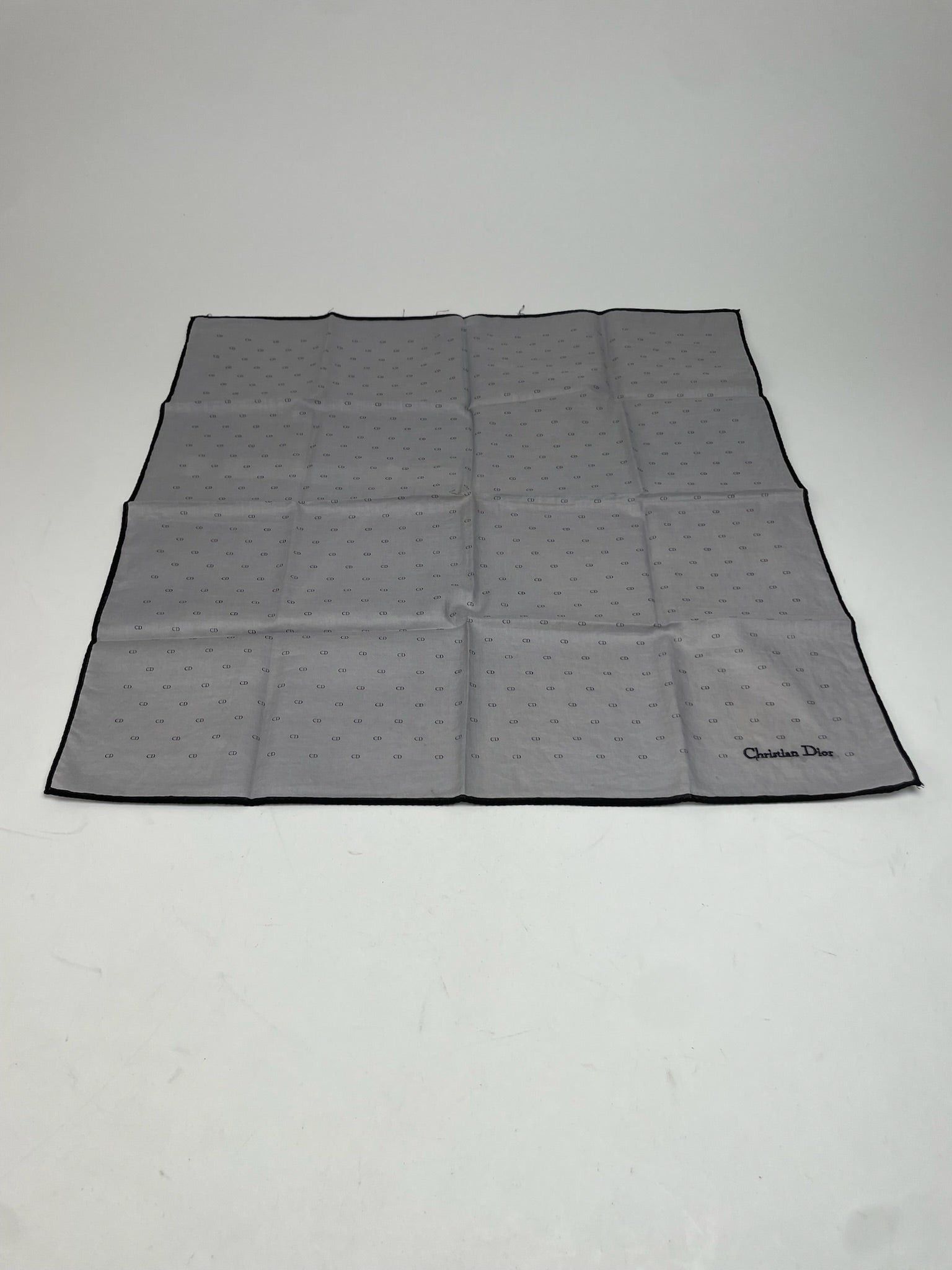 Dior Vintage Celine Paris Monogram Scarf Grey Black Size ONE SIZE - 6 Thumbnail