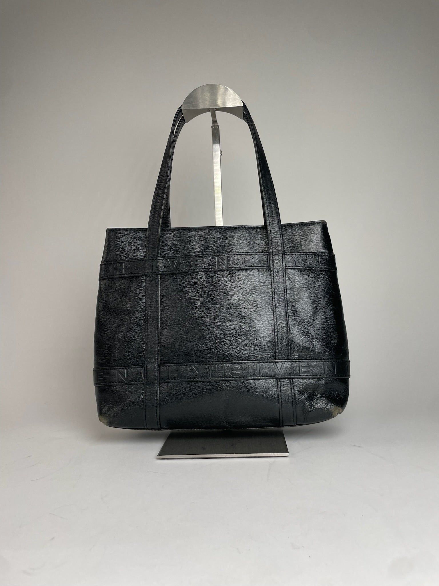 Givenchy Vintage Leather Handbag Black Size ONE SIZE - 4 Thumbnail