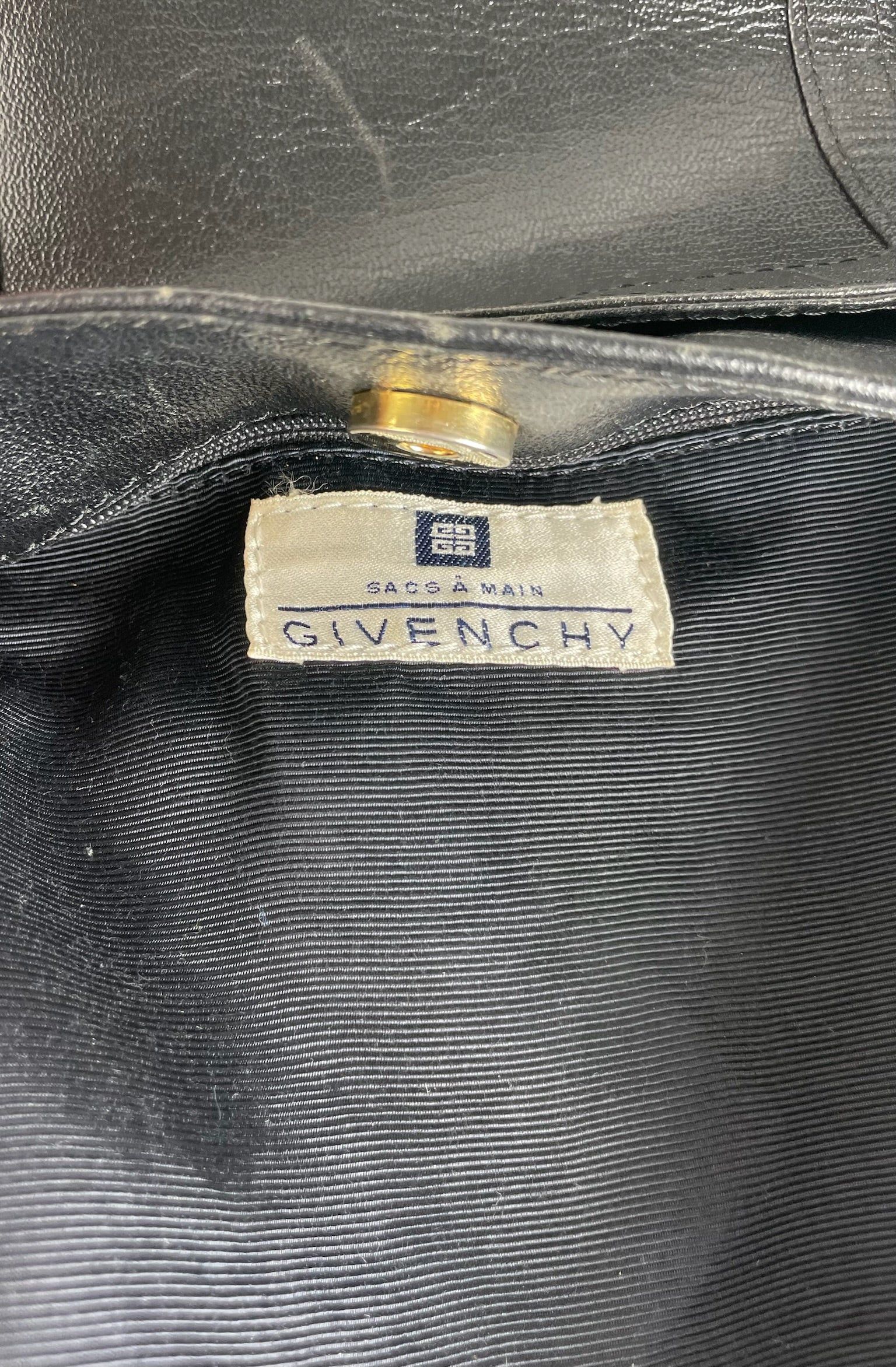 Givenchy Vintage Leather Handbag Black Size ONE SIZE - 2 Thumbnail