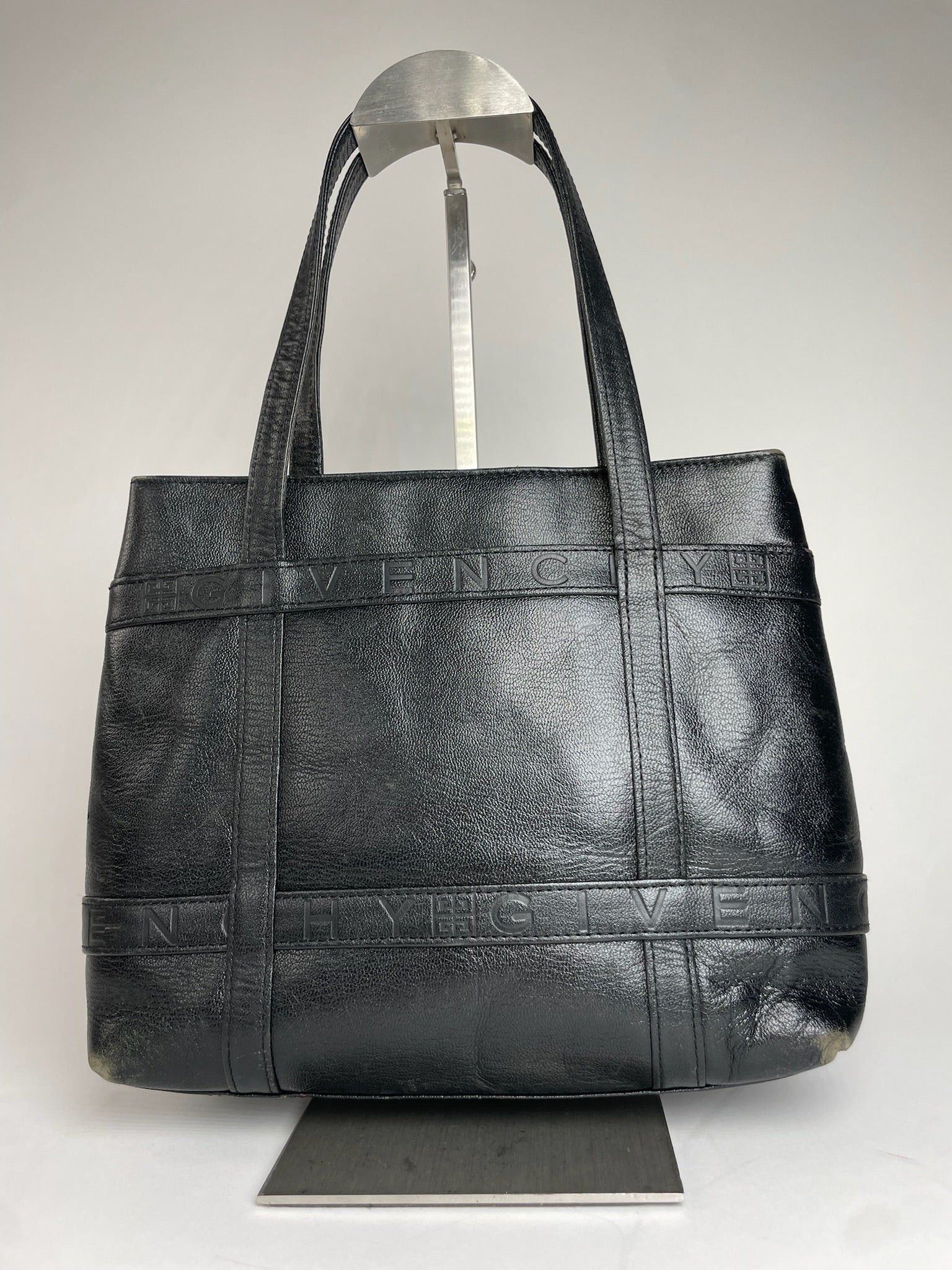 Givenchy Vintage Leather Handbag Black Size ONE SIZE - 7 Thumbnail