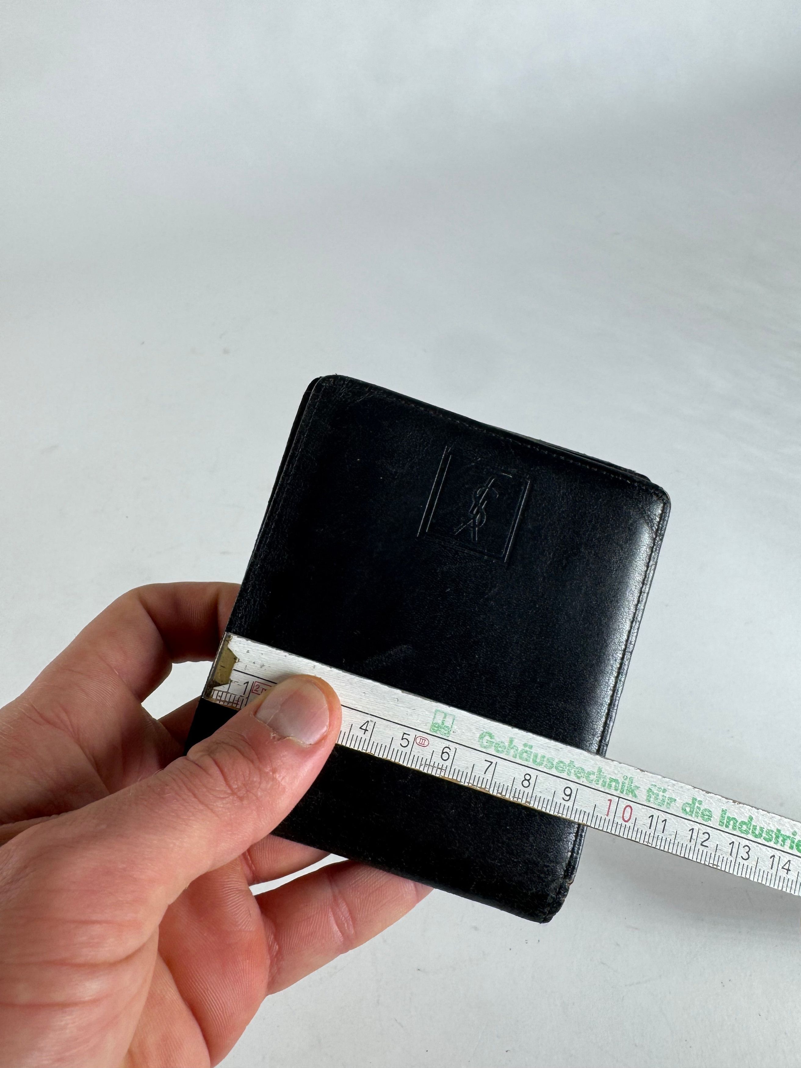 Other Vintage Yves Saint Laurent Flapable Leather Wallet Black Bro Size ONE SIZE - 9 Thumbnail