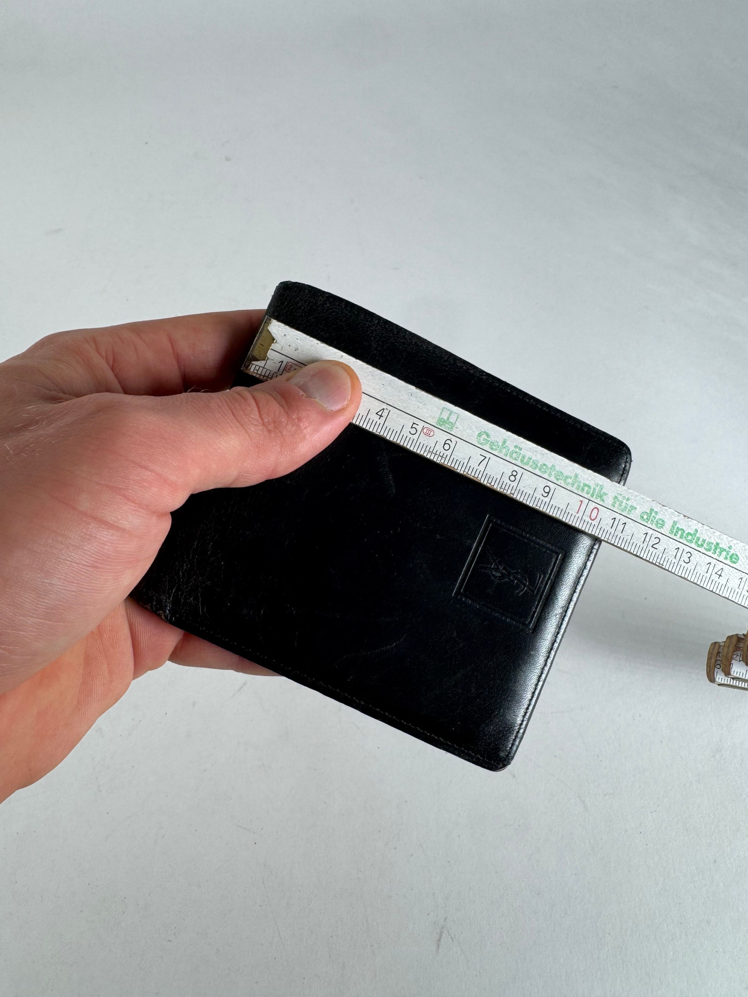 Other Vintage Yves Saint Laurent Flapable Leather Wallet Black Bro Size ONE SIZE - 8 Thumbnail