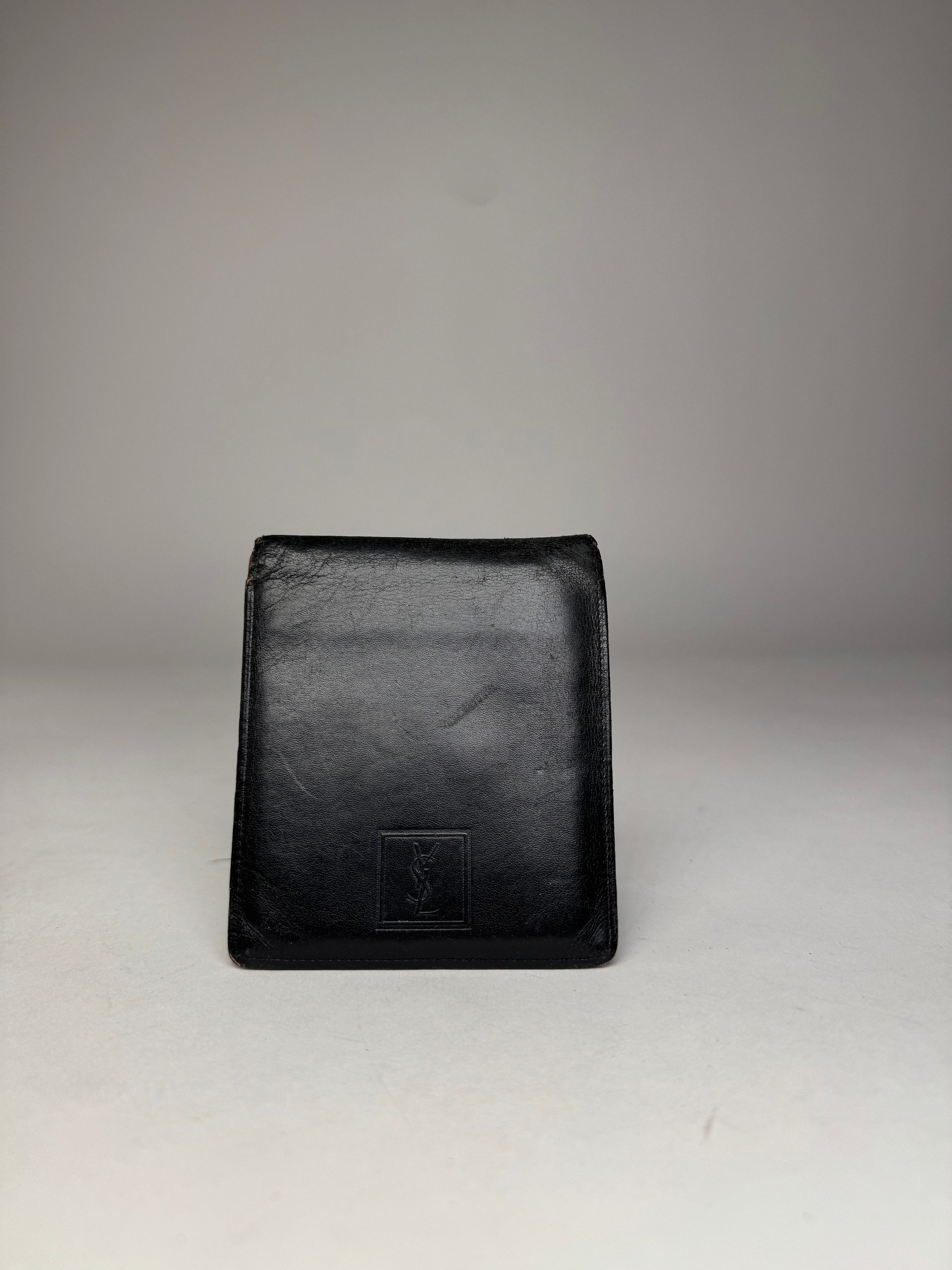 Other Vintage Yves Saint Laurent Flapable Leather Wallet Black Bro Size ONE SIZE - 5 Thumbnail