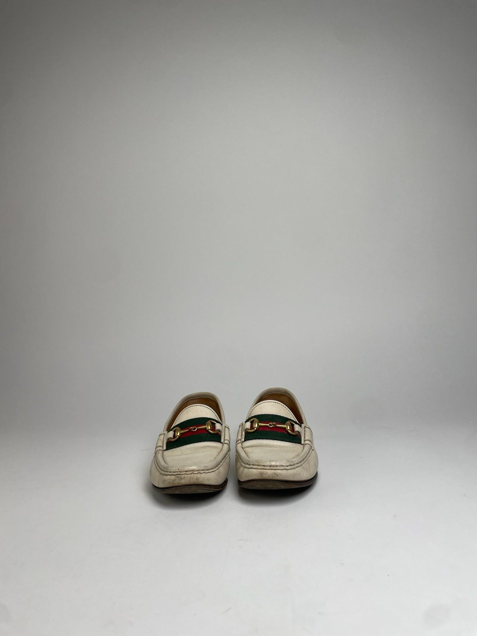 Gucci Vintage Leather Mokassins White EU35 Size US 4 / IT 34 - 9 Thumbnail