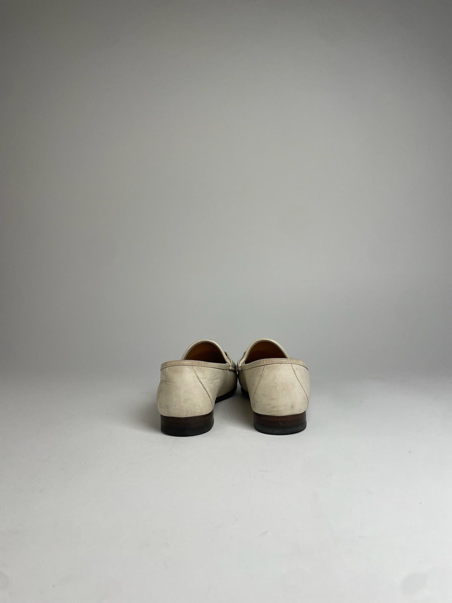 Gucci Vintage Leather Mokassins White EU35 Size US 4 / IT 34 - 8 Thumbnail