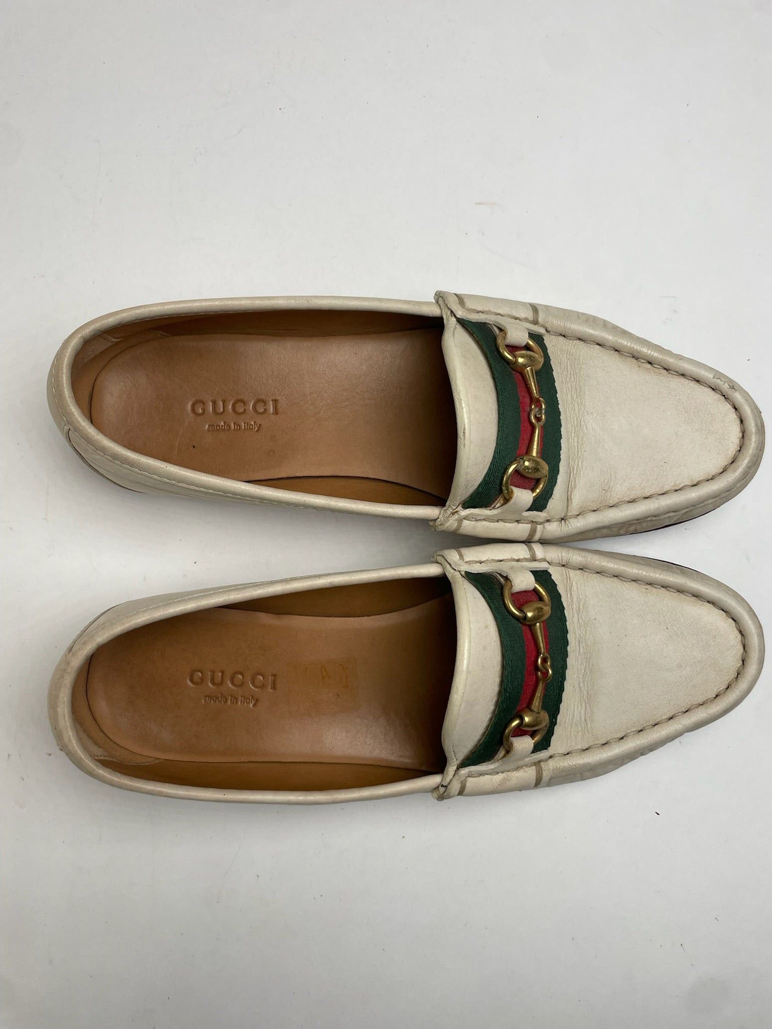 Gucci Vintage Leather Mokassins White EU35 Size US 4 / IT 34 - 7 Thumbnail