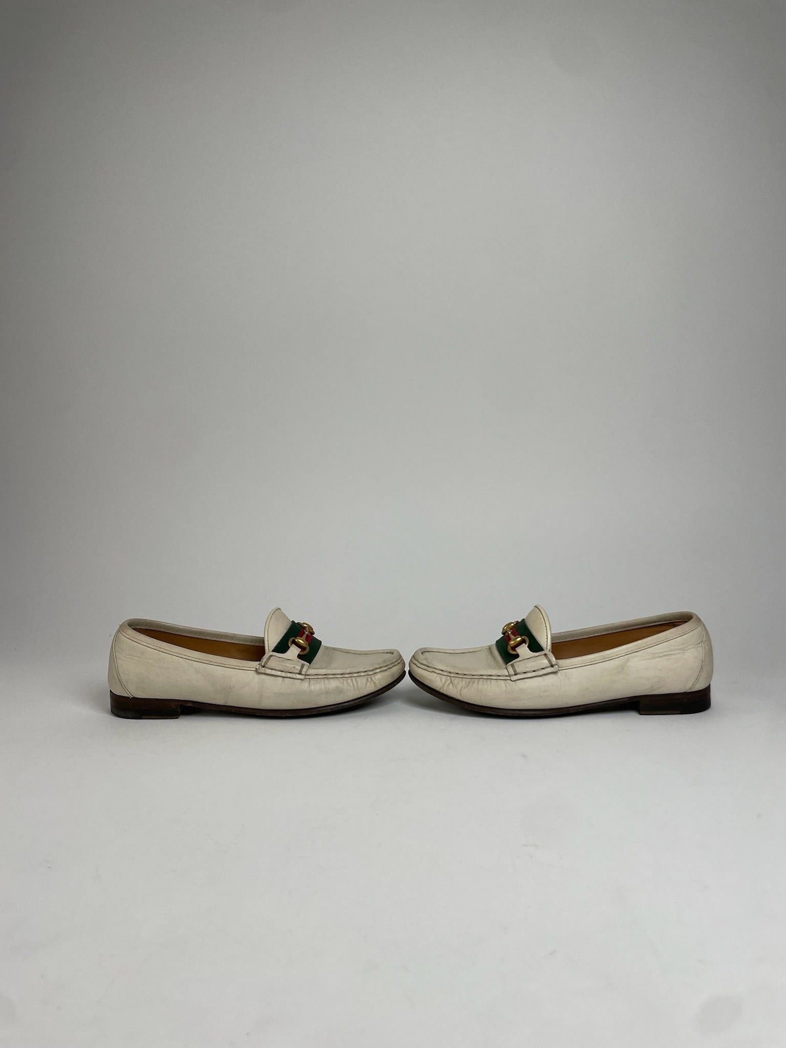 Gucci Vintage Leather Mokassins White EU35 Size US 4 / IT 34 - 3 Thumbnail